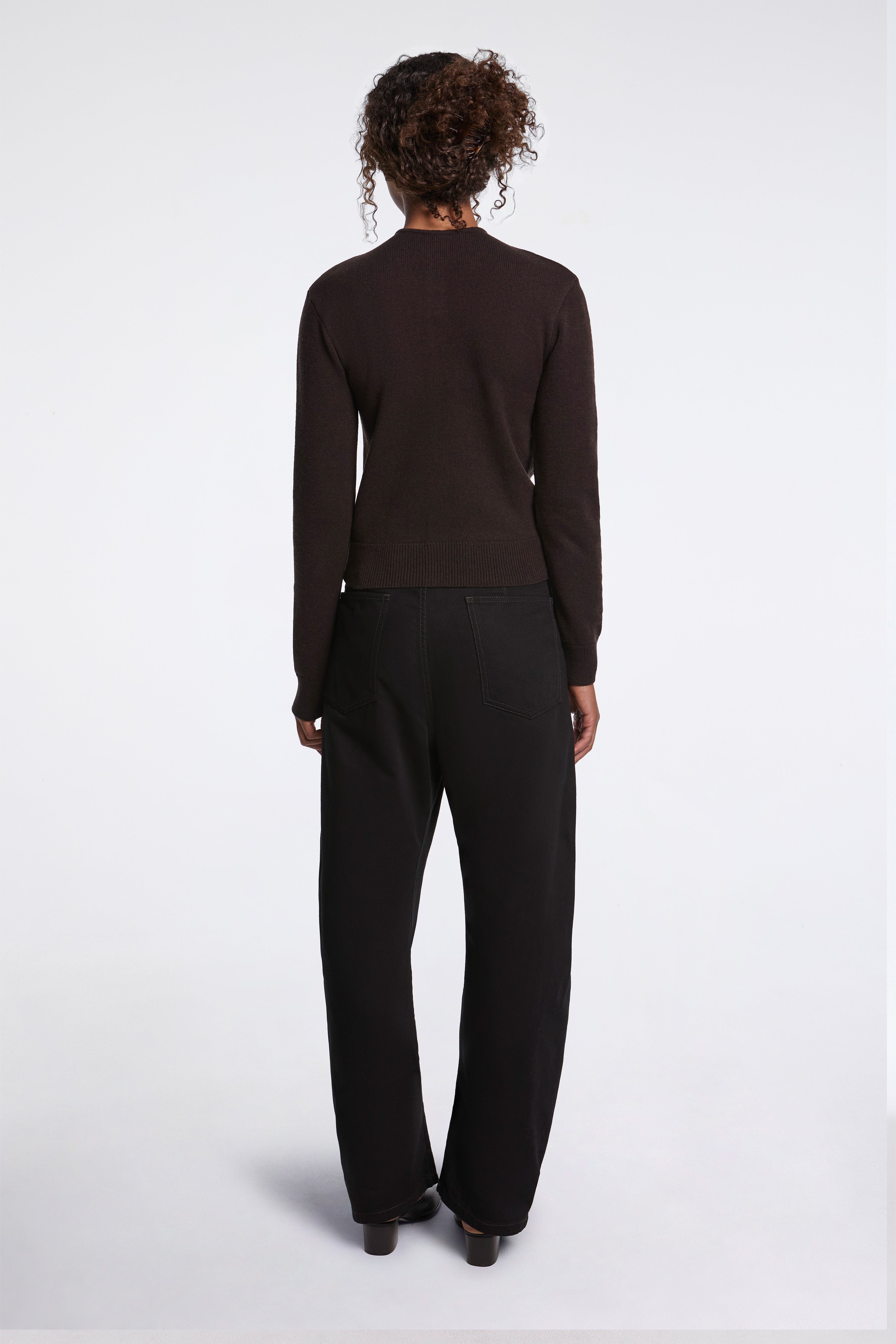 Reversible Buttoned Sweater Ebony