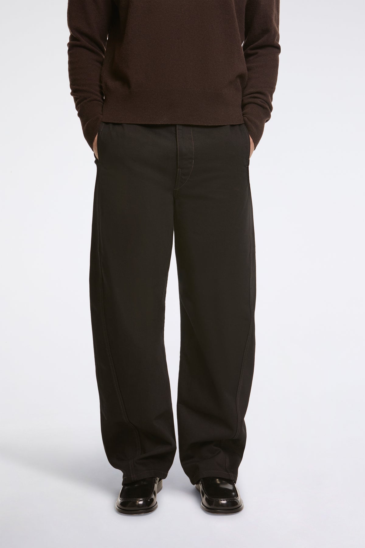 Lemaire Twisted Belted Pant Black | HAVN