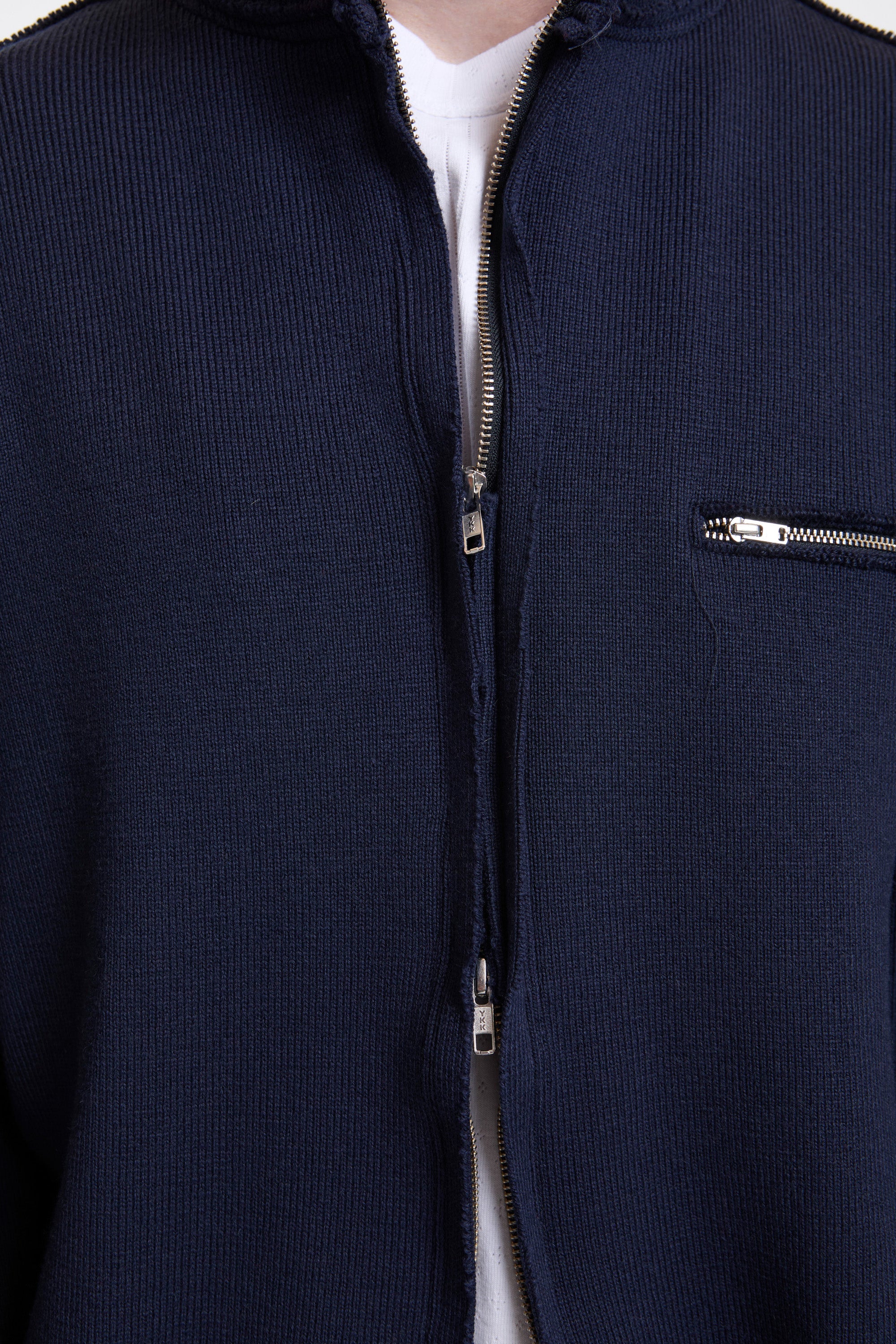 Zip Up Knit Navy