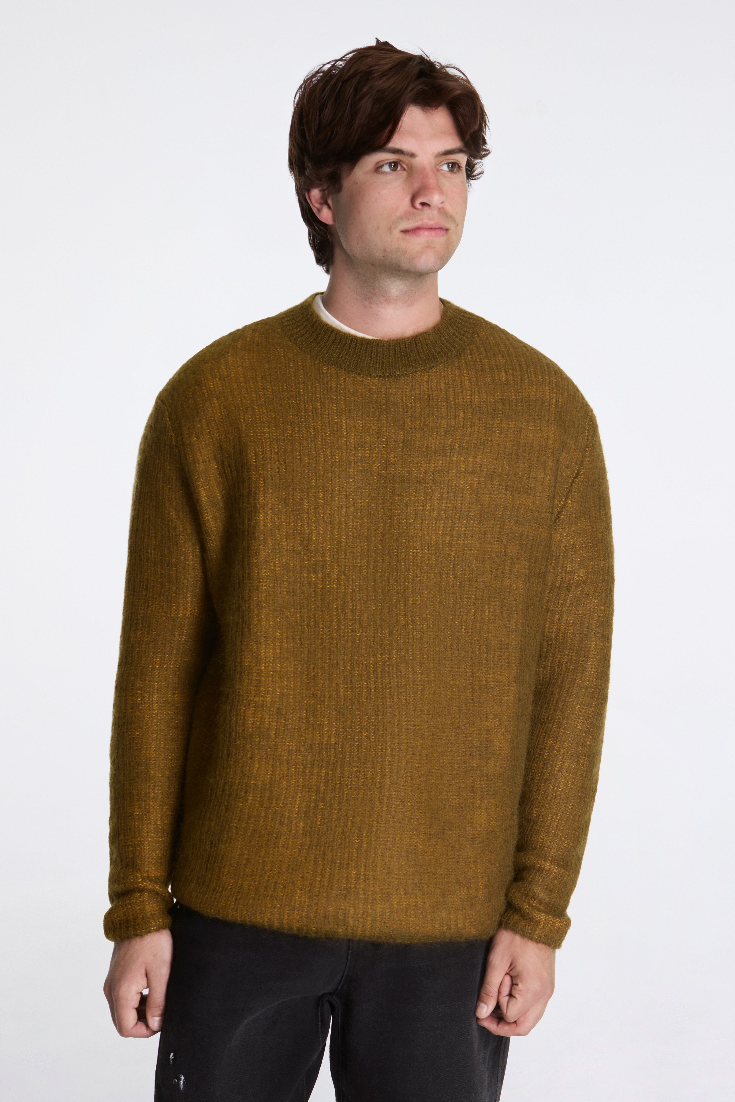 Tubolar Knit Crewneck Khaki/Yellow
