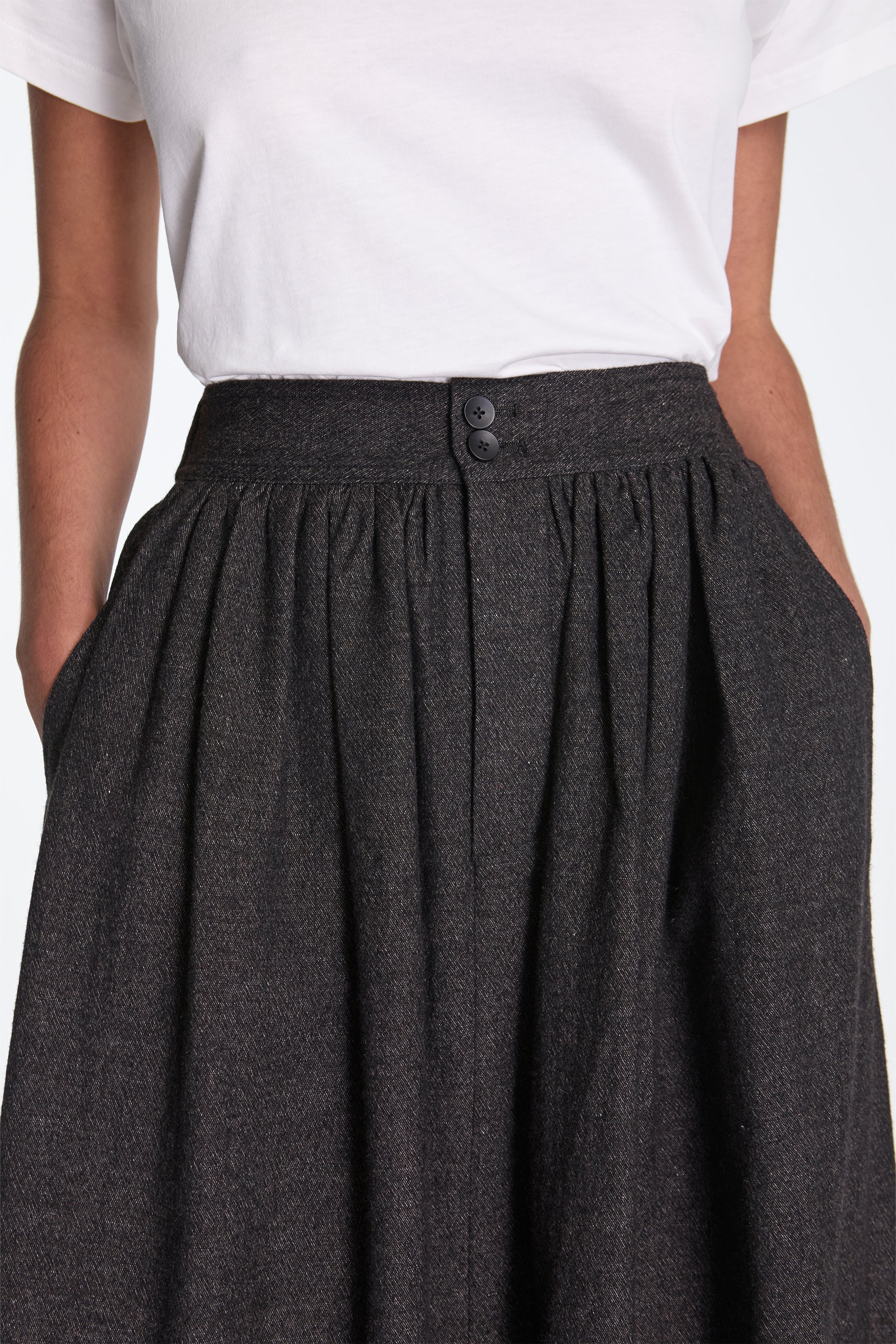 Hakama Skirt Charcoal