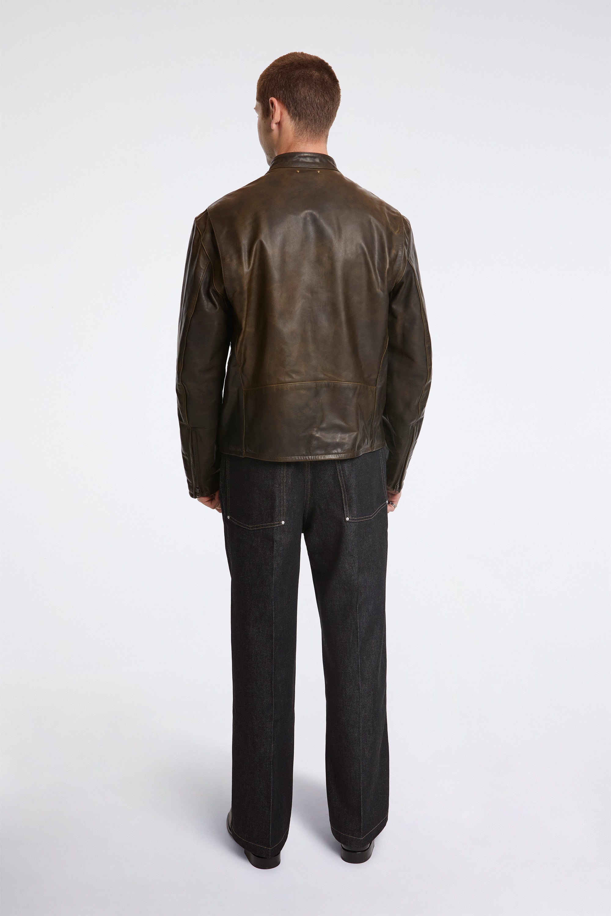 Boxy Biker Jacket Bronze