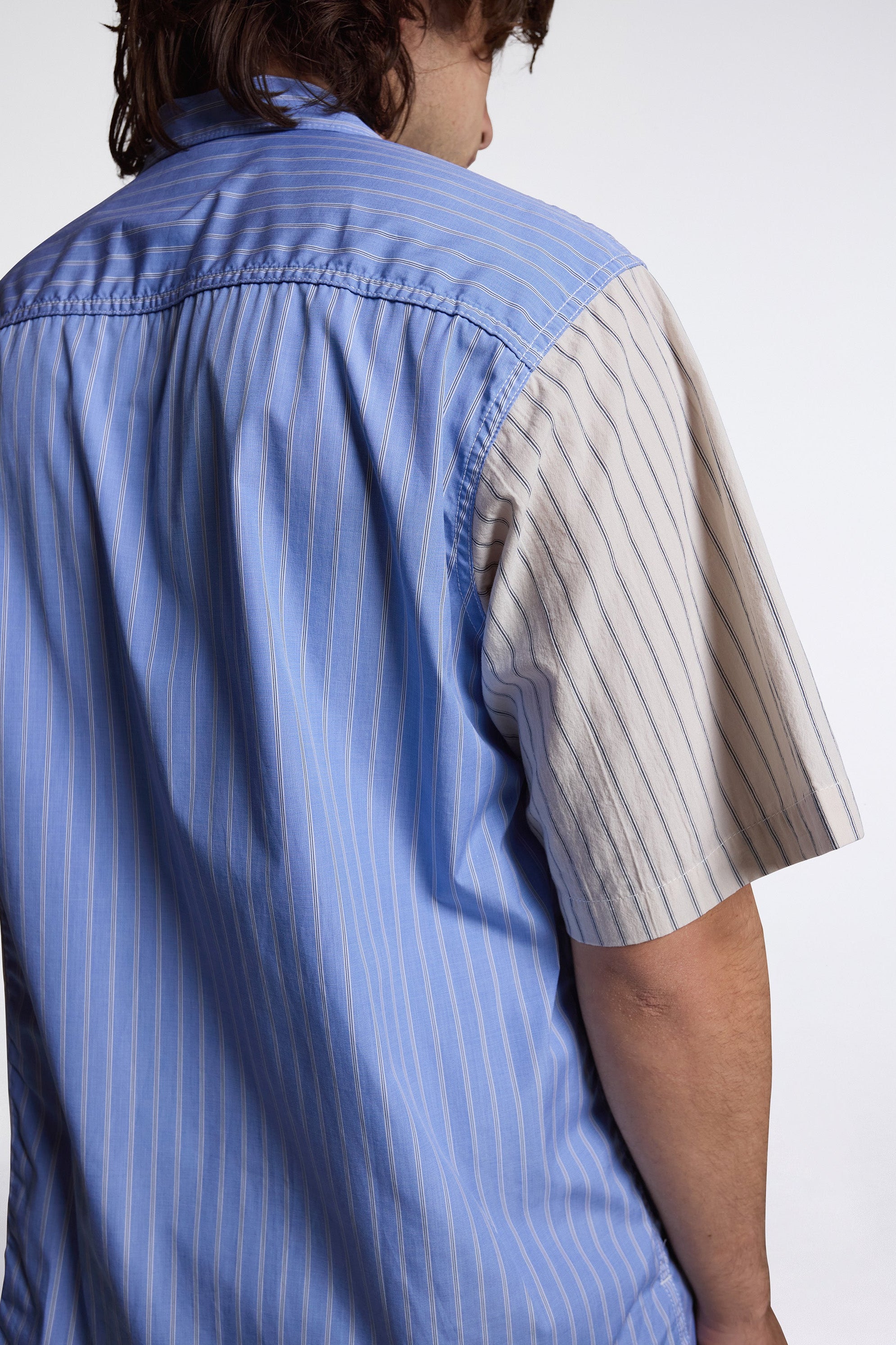Patchwork SS Striped Shirt