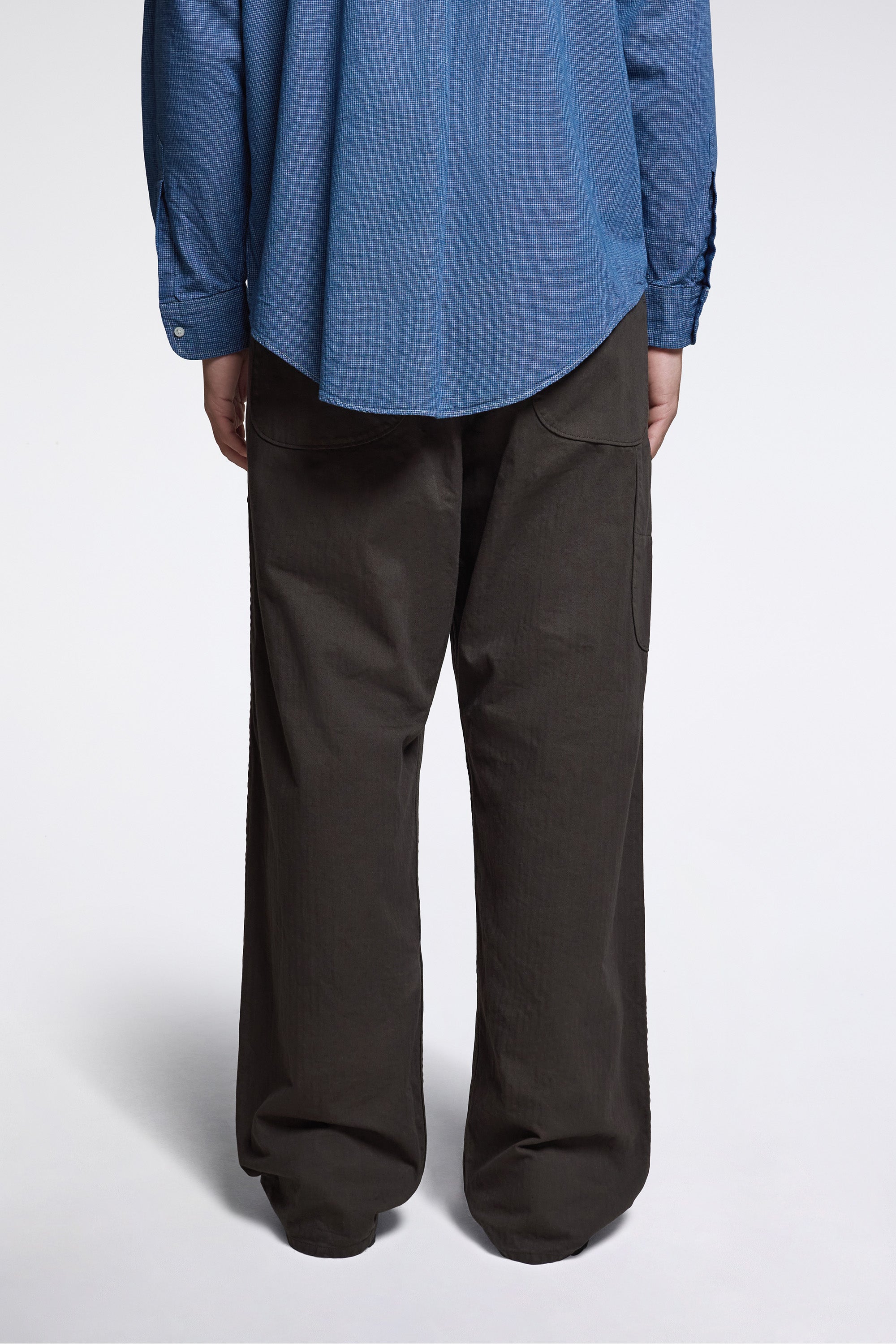 Wide Fit French Work Pants Coffee Brown