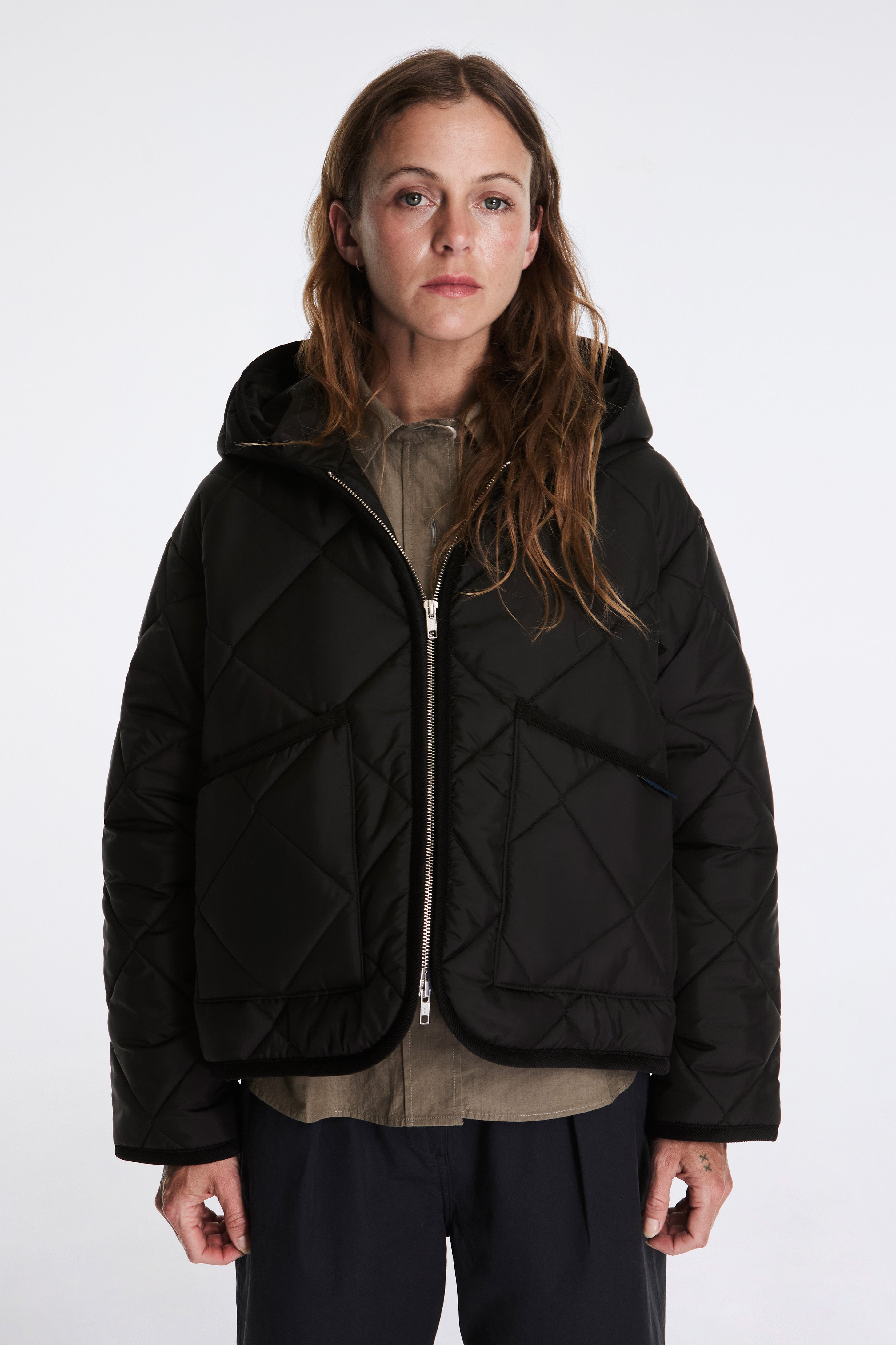 Big Quilt Zipped Craydon Womens Sable/Black