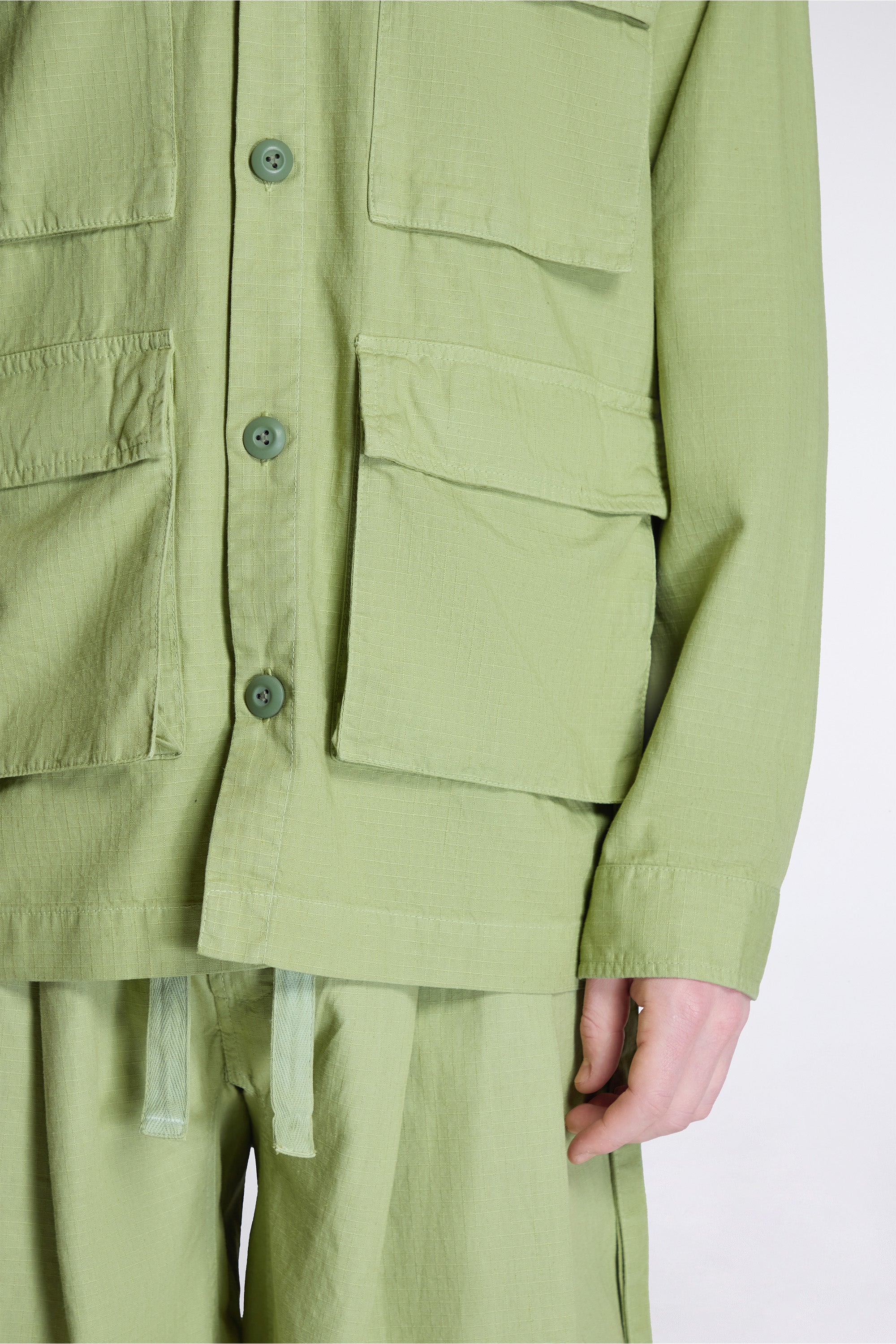 Hemp Ripstop Bdu Shirt Moss Green
