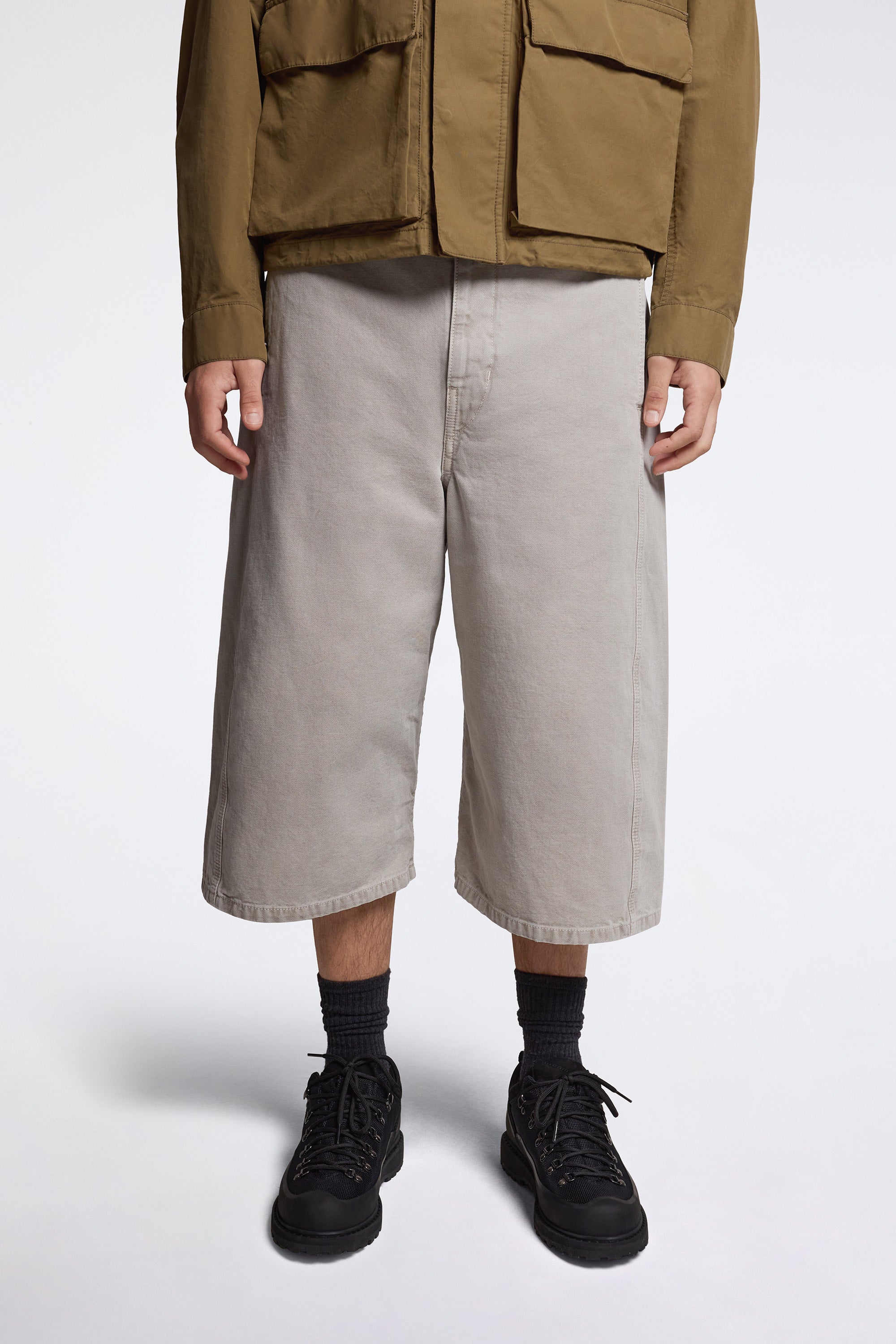 Denim Belted Shorts Moonstone