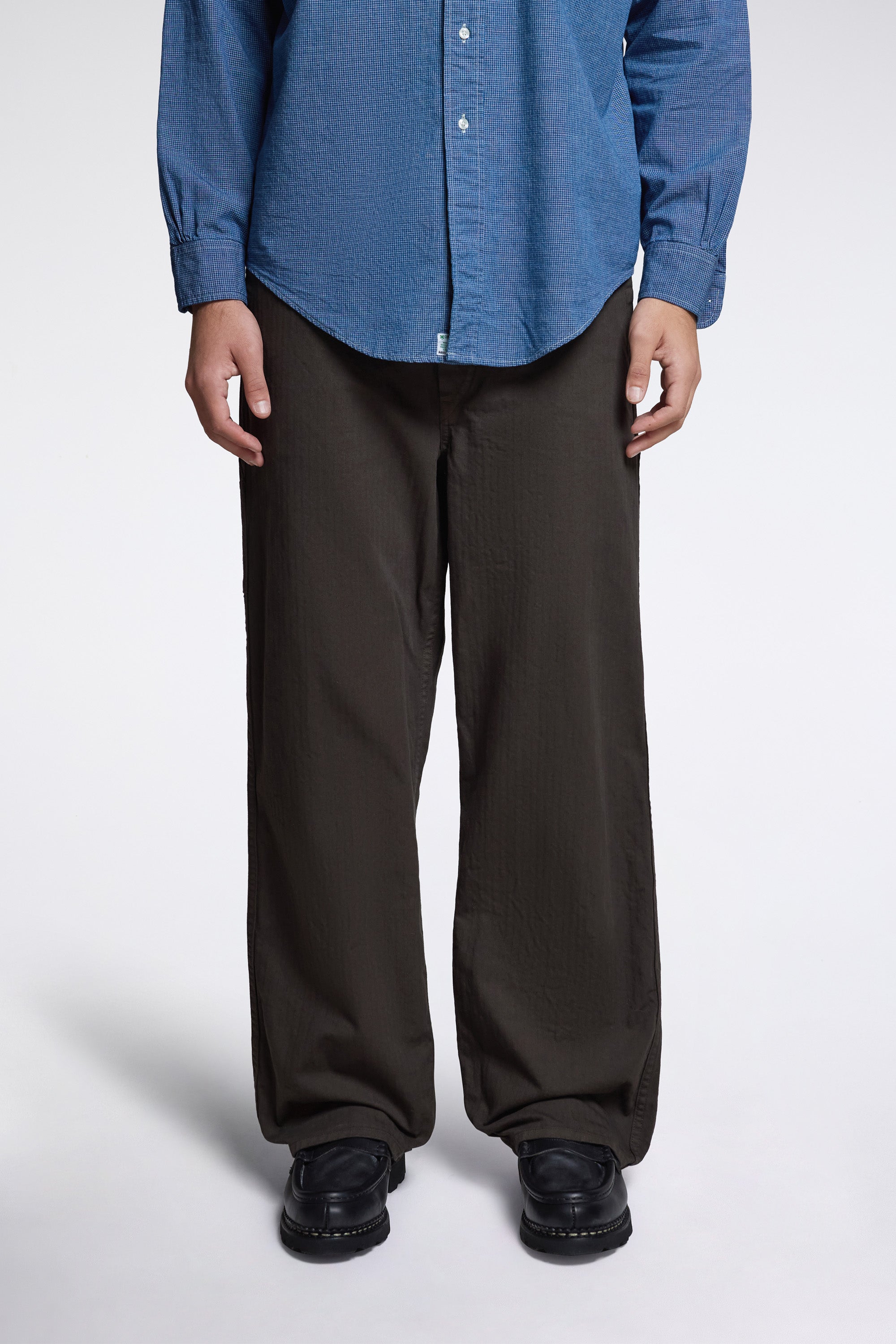 Wide Fit French Work Pants Coffee Brown