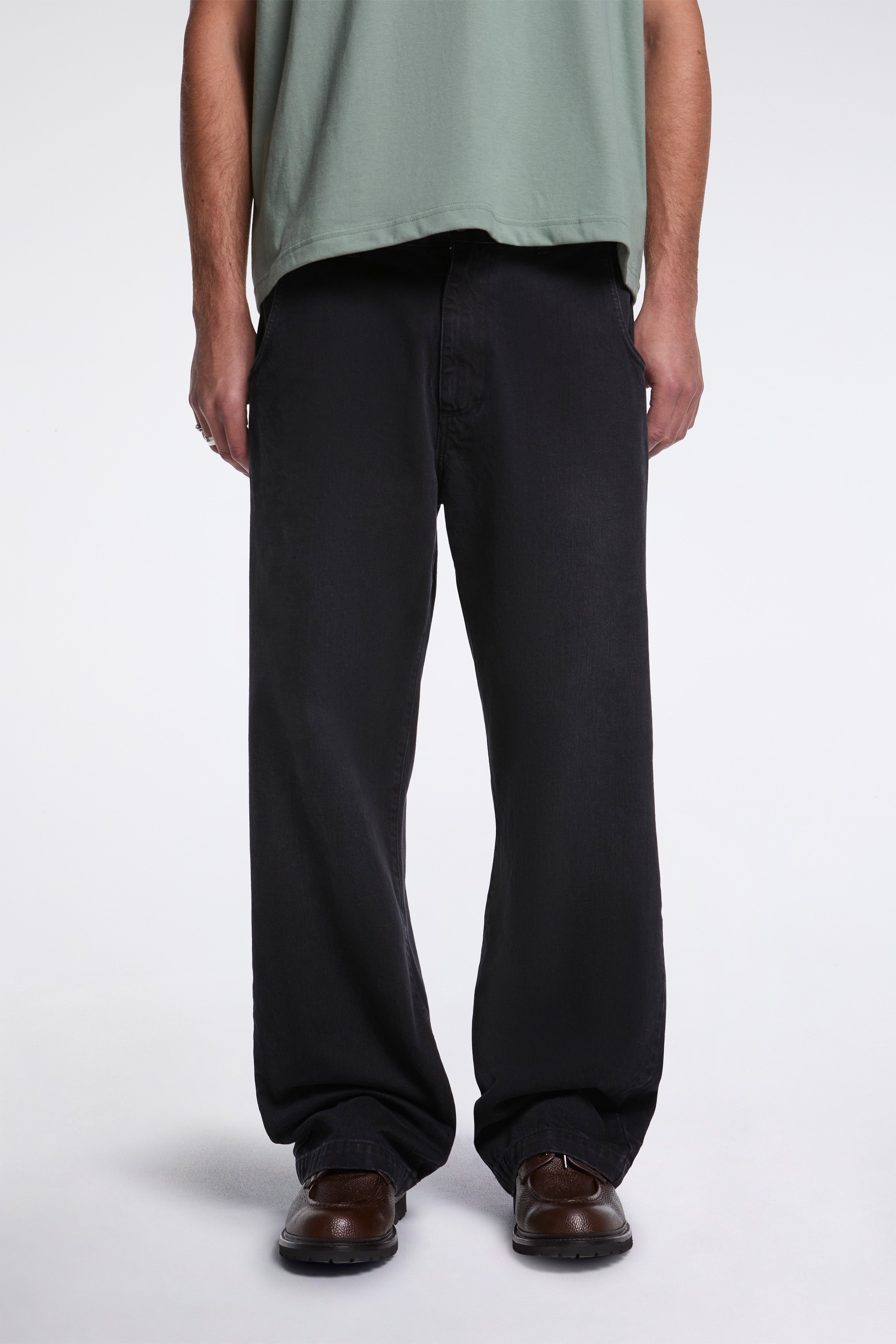 Straight Cut Jeans Faded Black