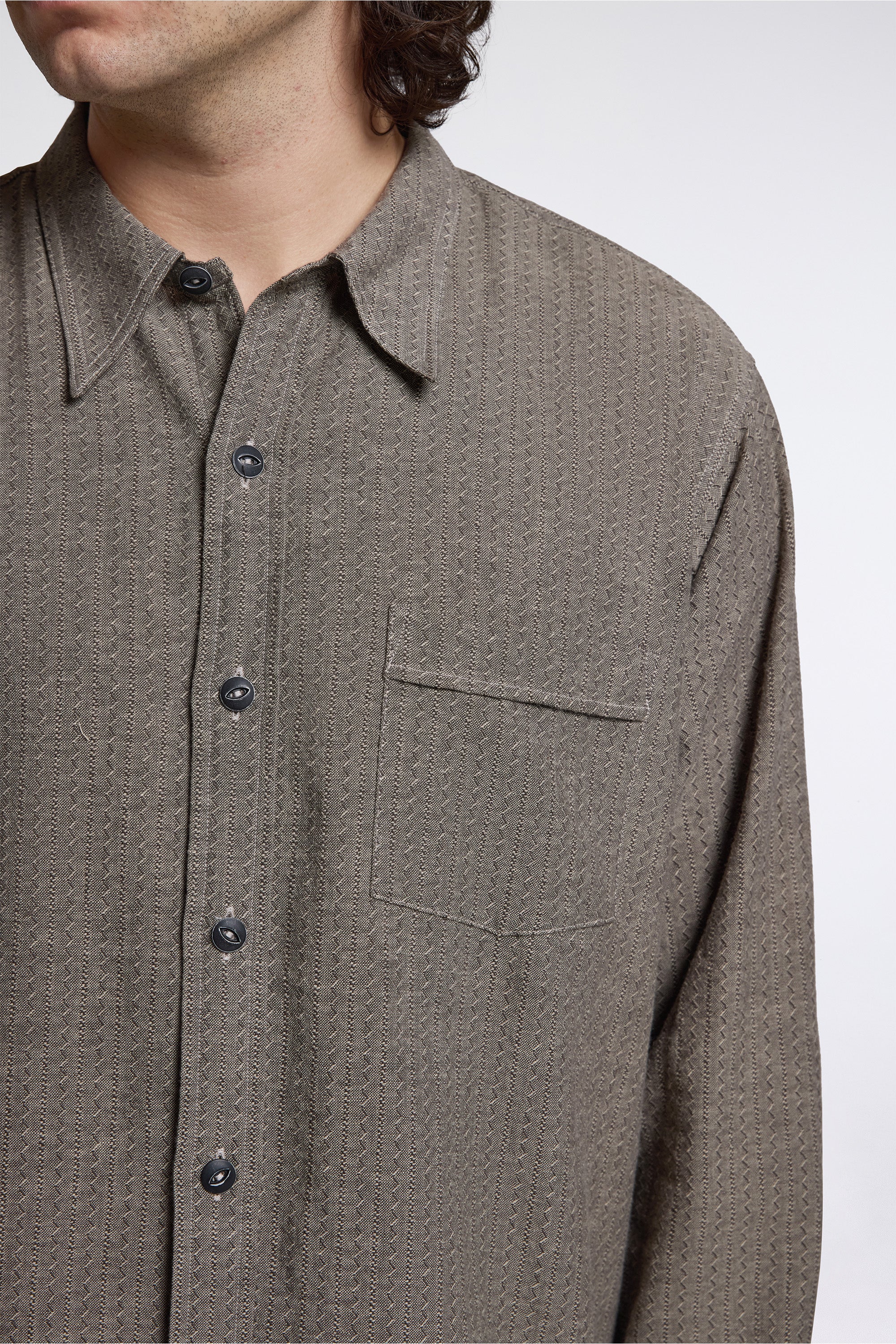 Lot.106 Narrow Collar Shirt Charcoal