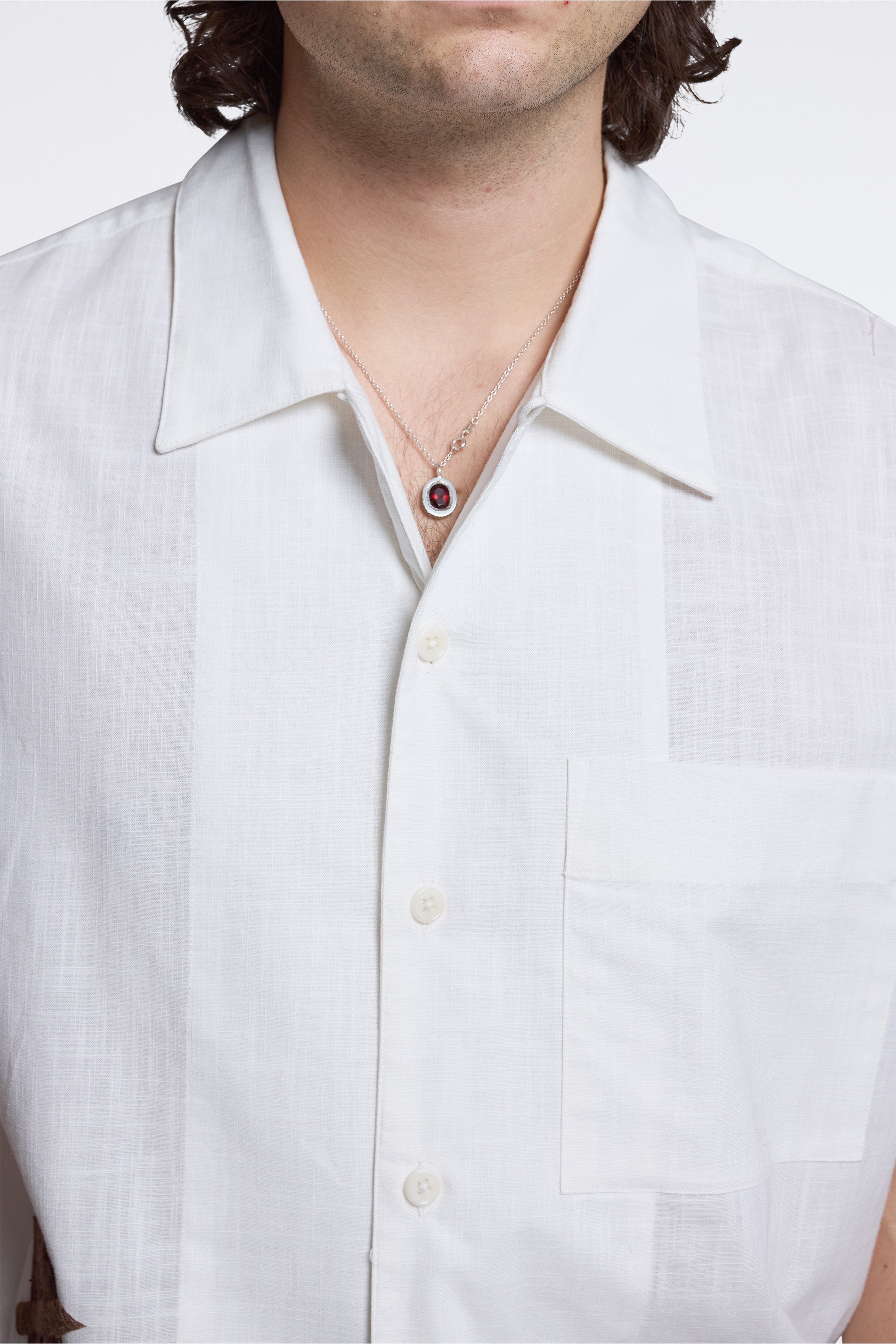 Uniform Shirt Ecru Patched Up Ecru Patched Up
