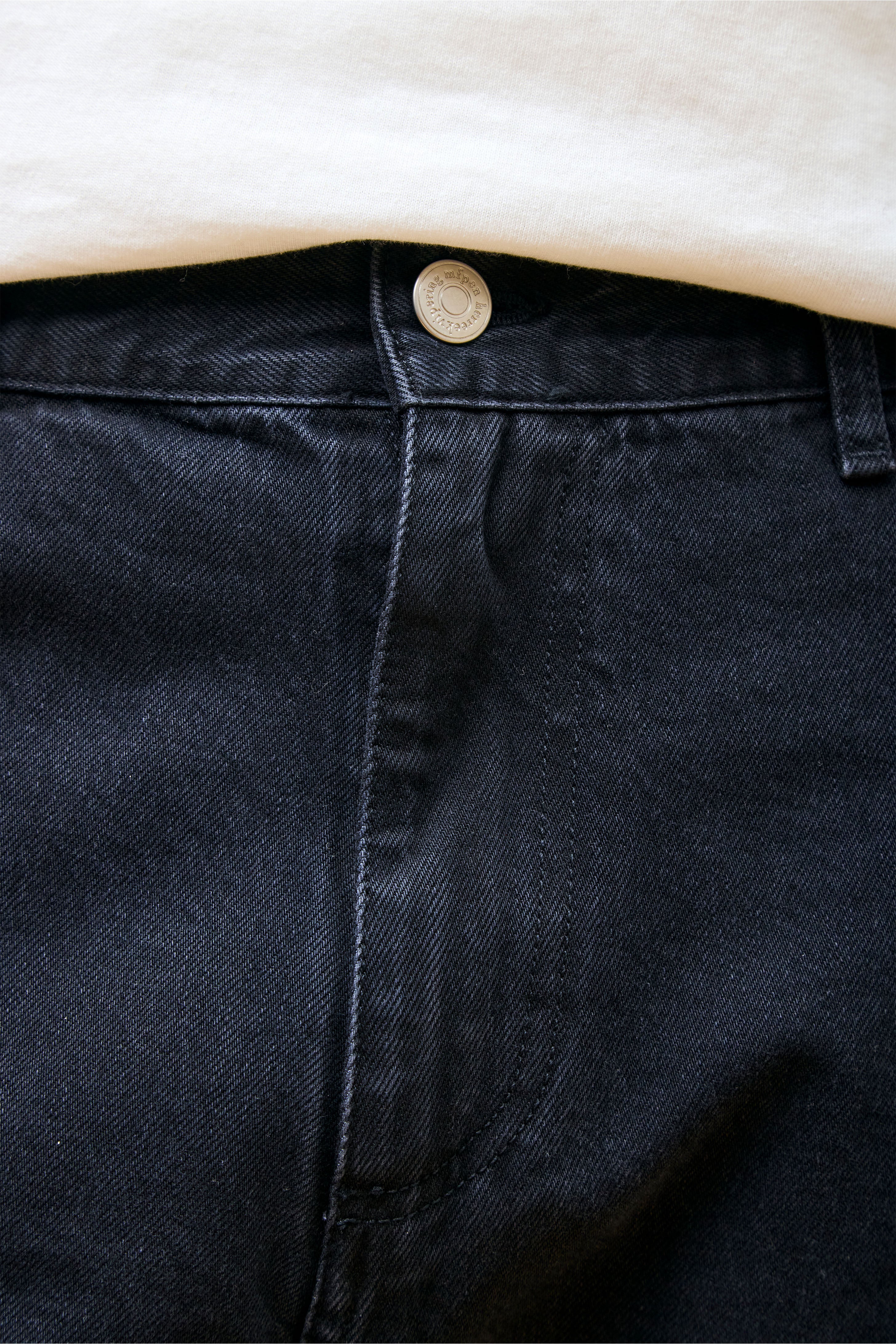 Straight Cut Jeans Faded Black