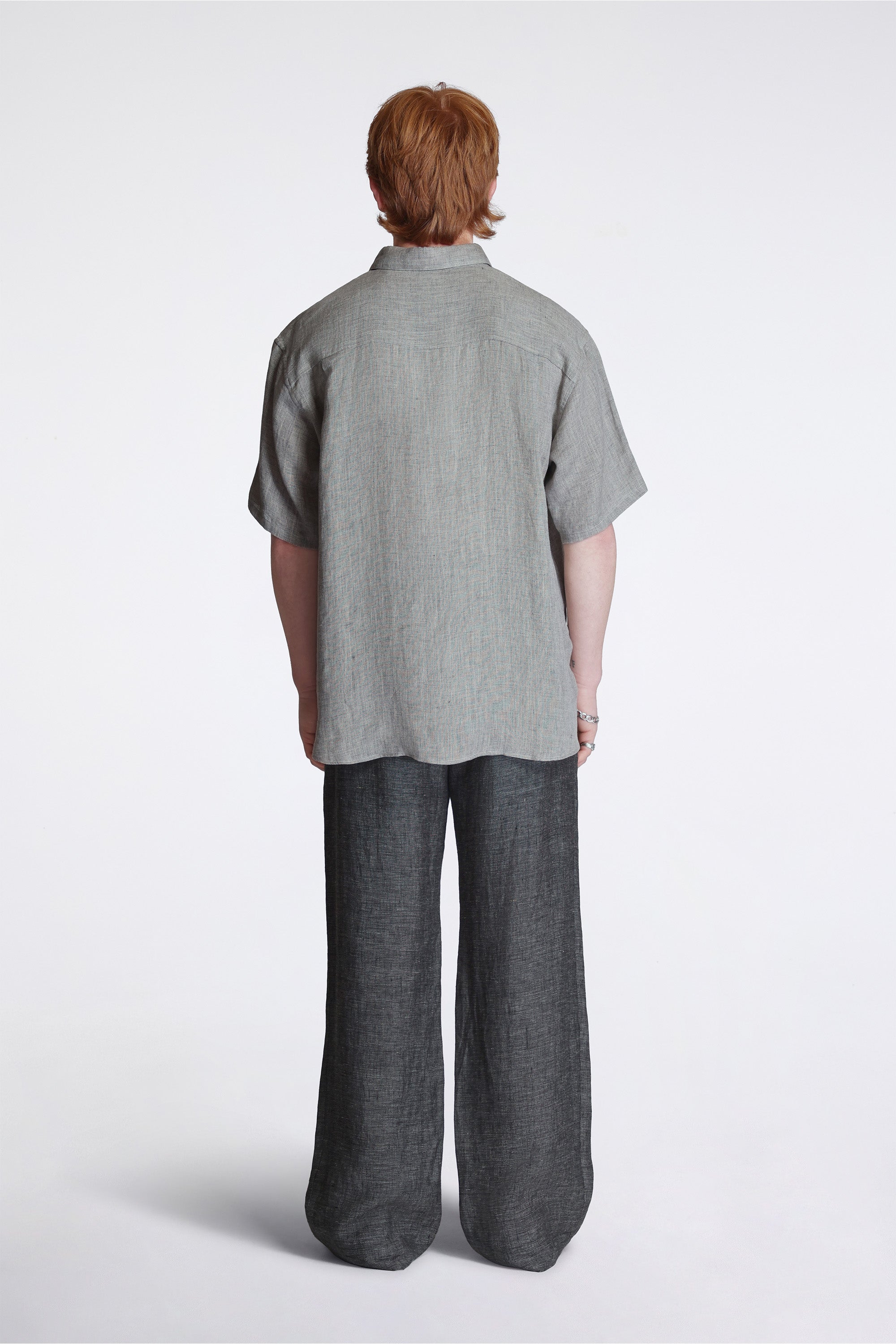 Nam Ou River Trip Pants Linen Mesh Black Mix