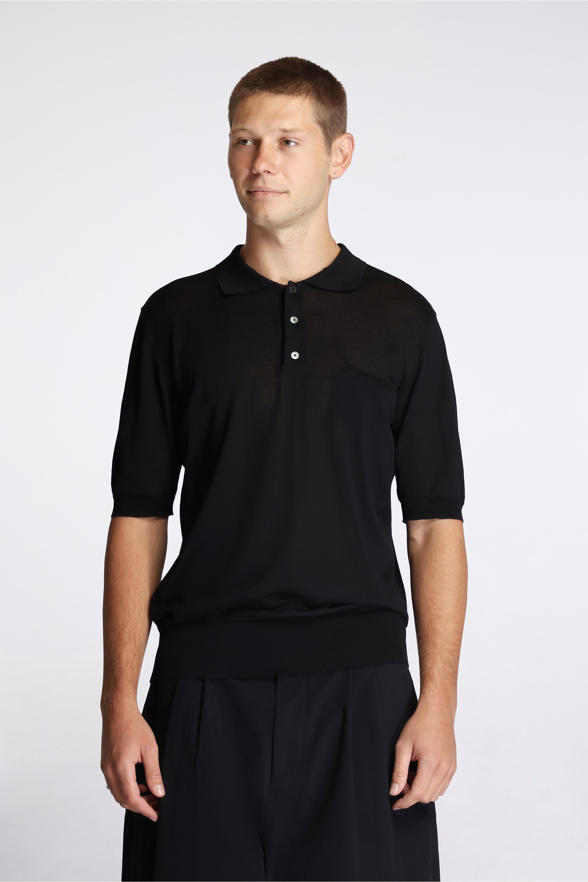 Crispy Polo Cotton Konjac Coating Black