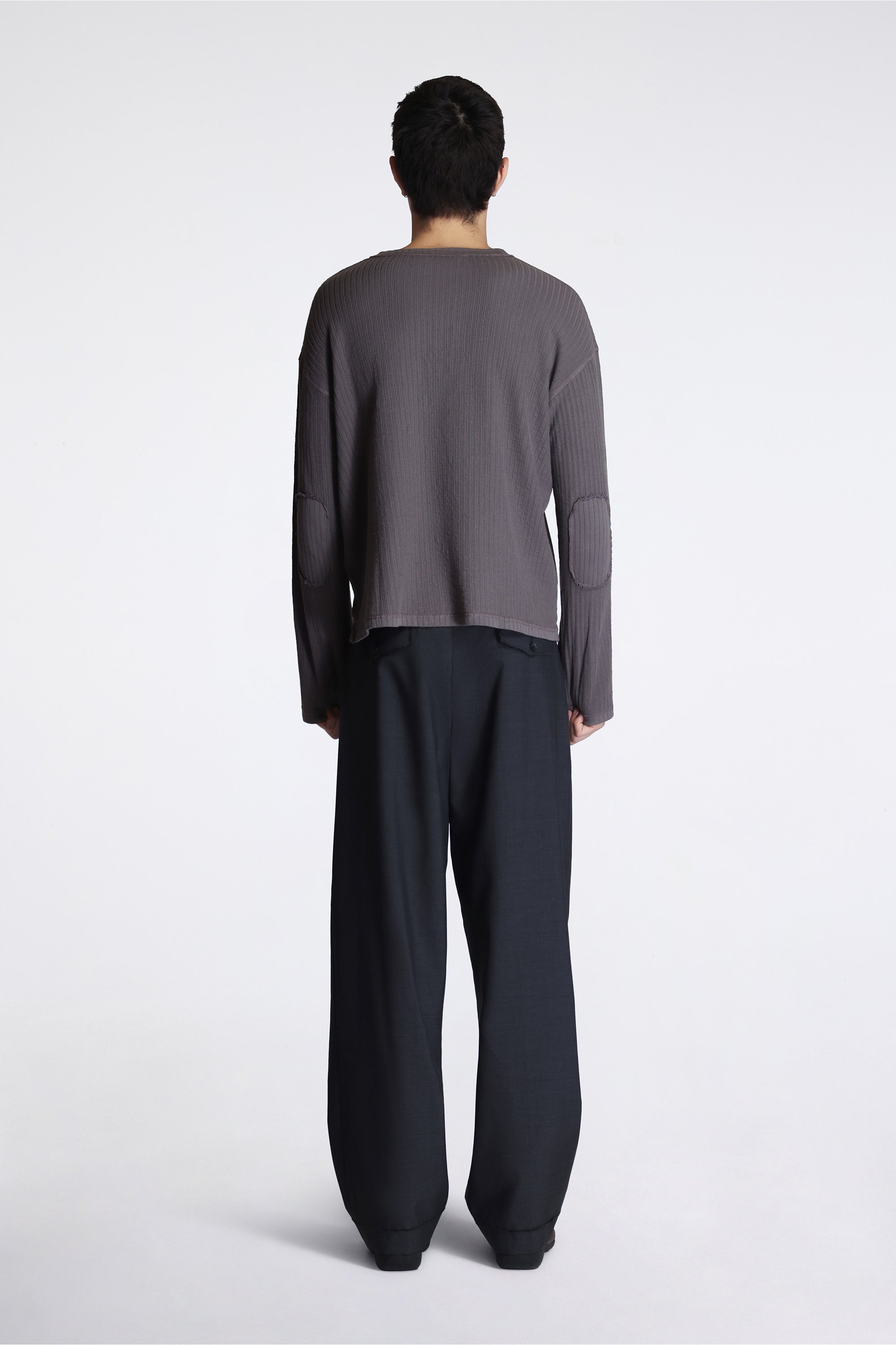 Patch Trousers Dark Grey Dry Wool