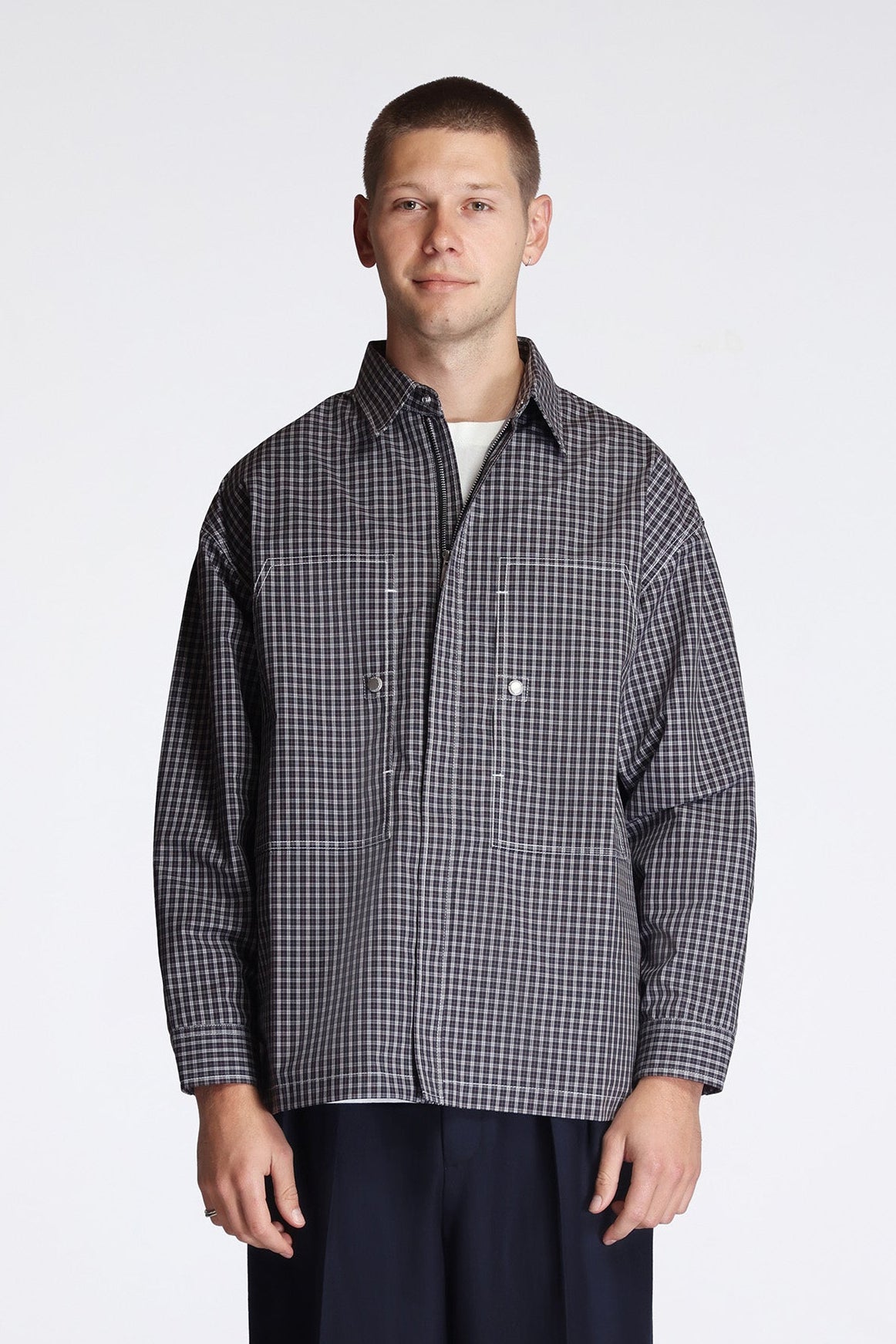 Check Utility Shirt Black/White/Charcoal