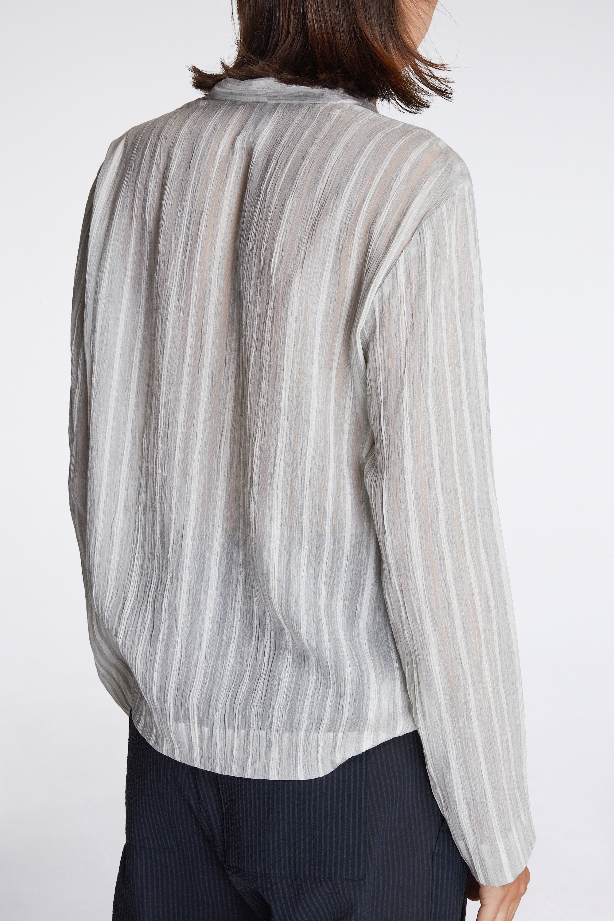 Nong Khiaw Blouse Cloud Stripe Ash Grey