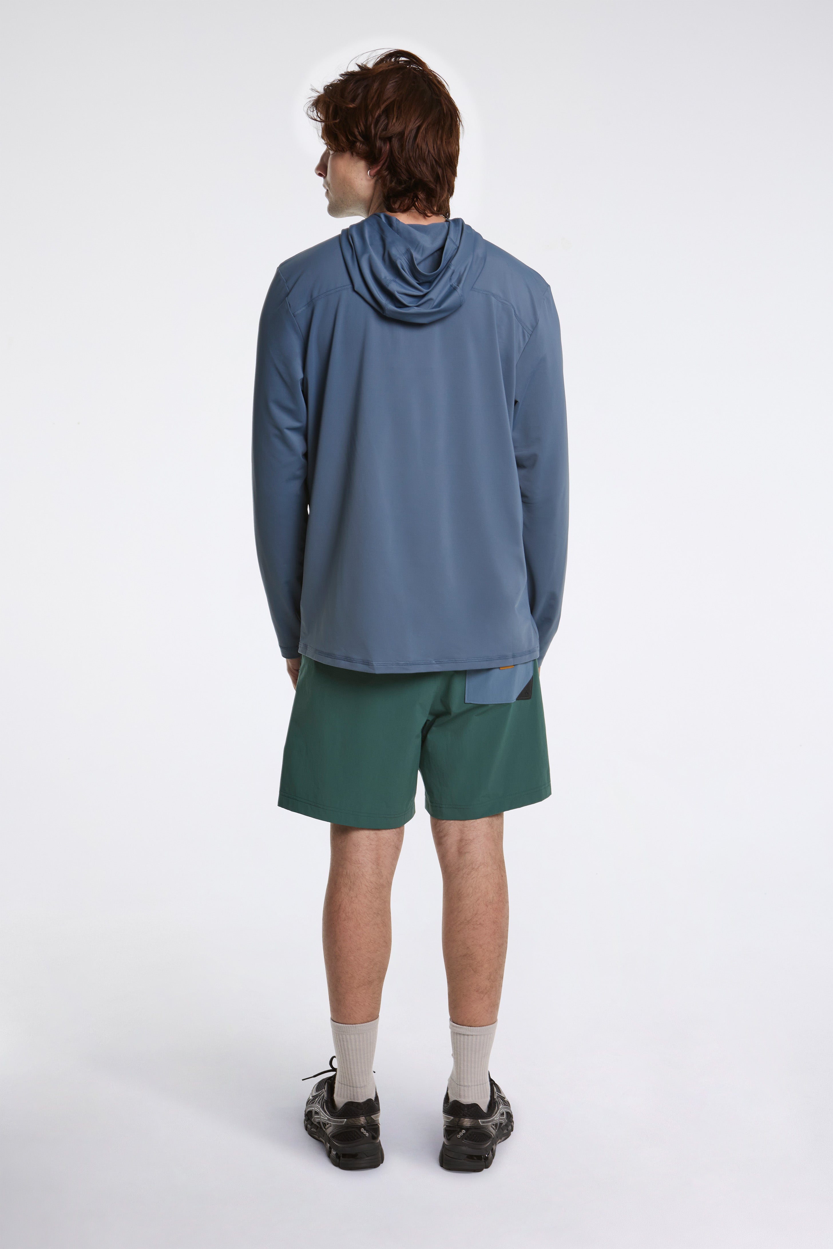 Sun Hoodie Mens Stone Blue