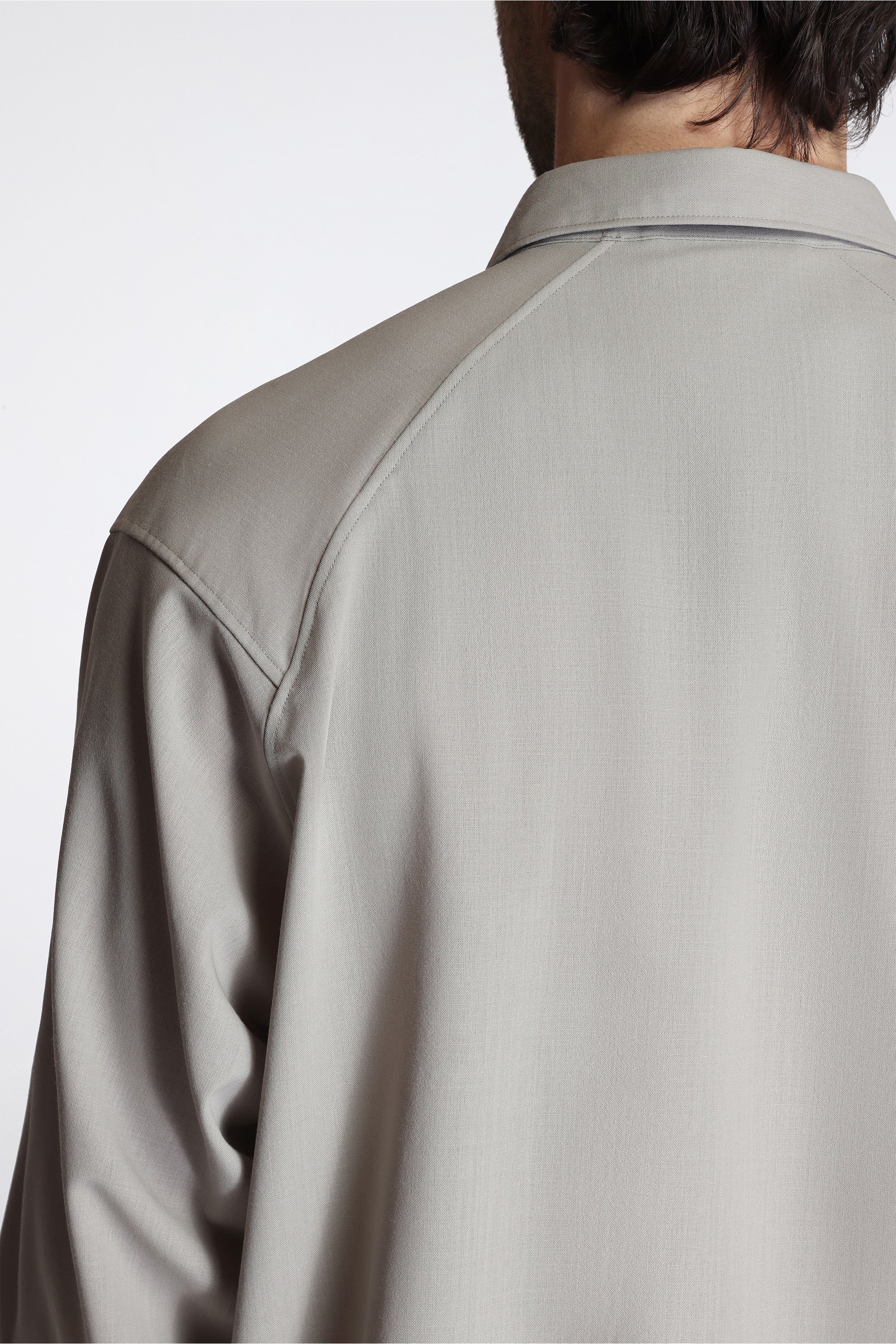 High Twisted Wool Relax Shirt Arid Beige