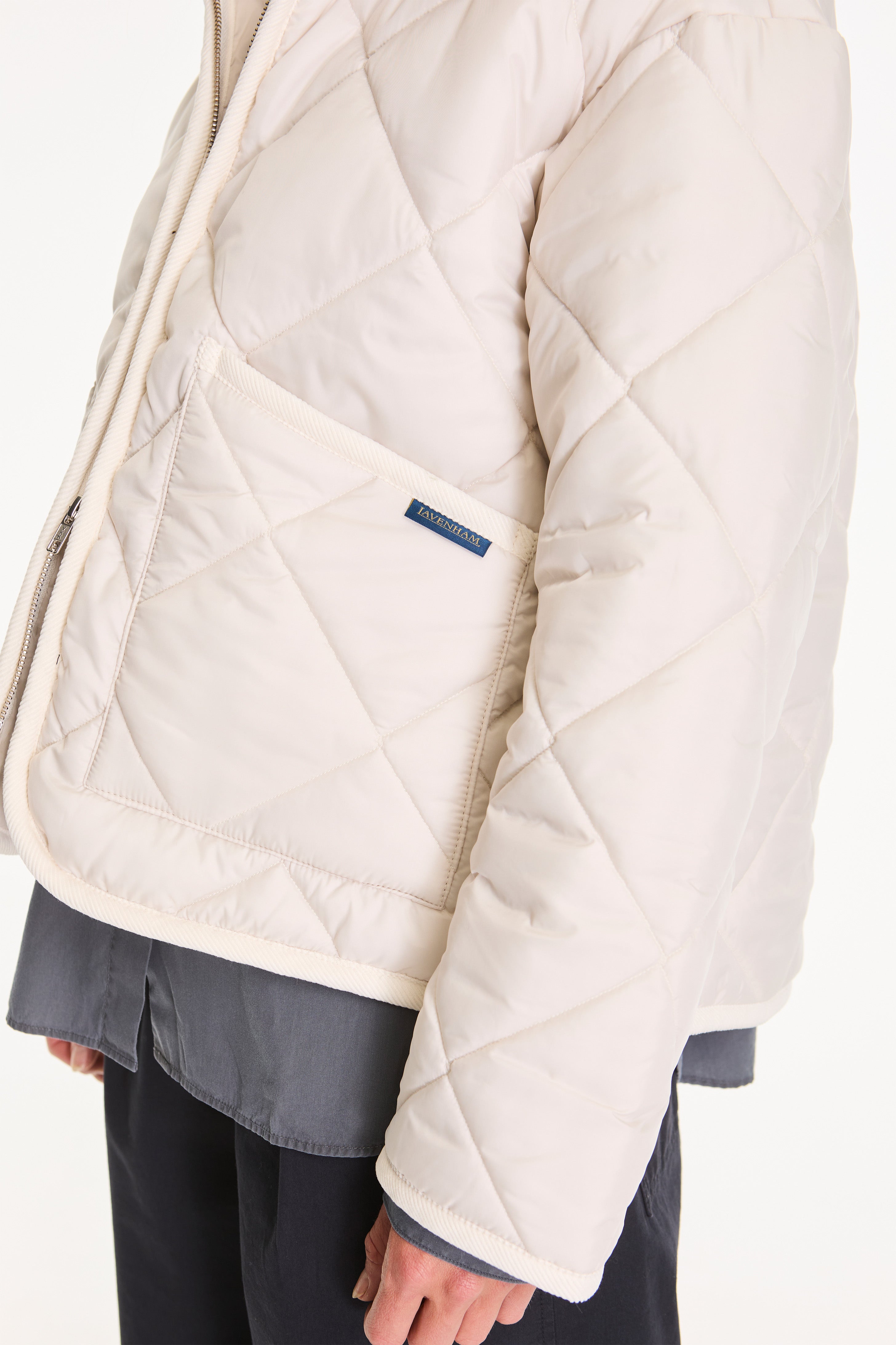 Big Quilt Zipped Craydon Womens Moonbeam/Silver