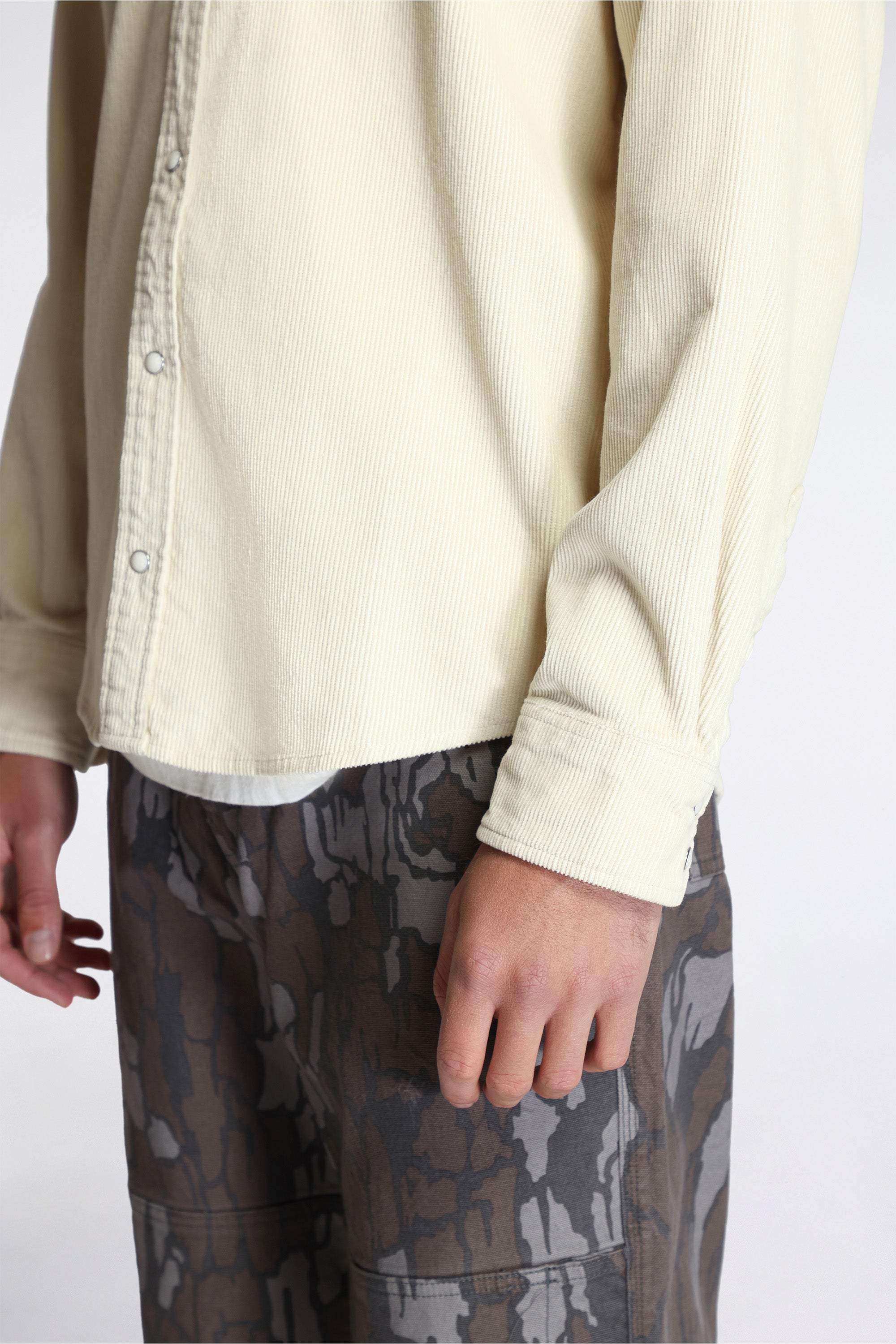 Mountain Shirt Corduroy Mens Bone White
