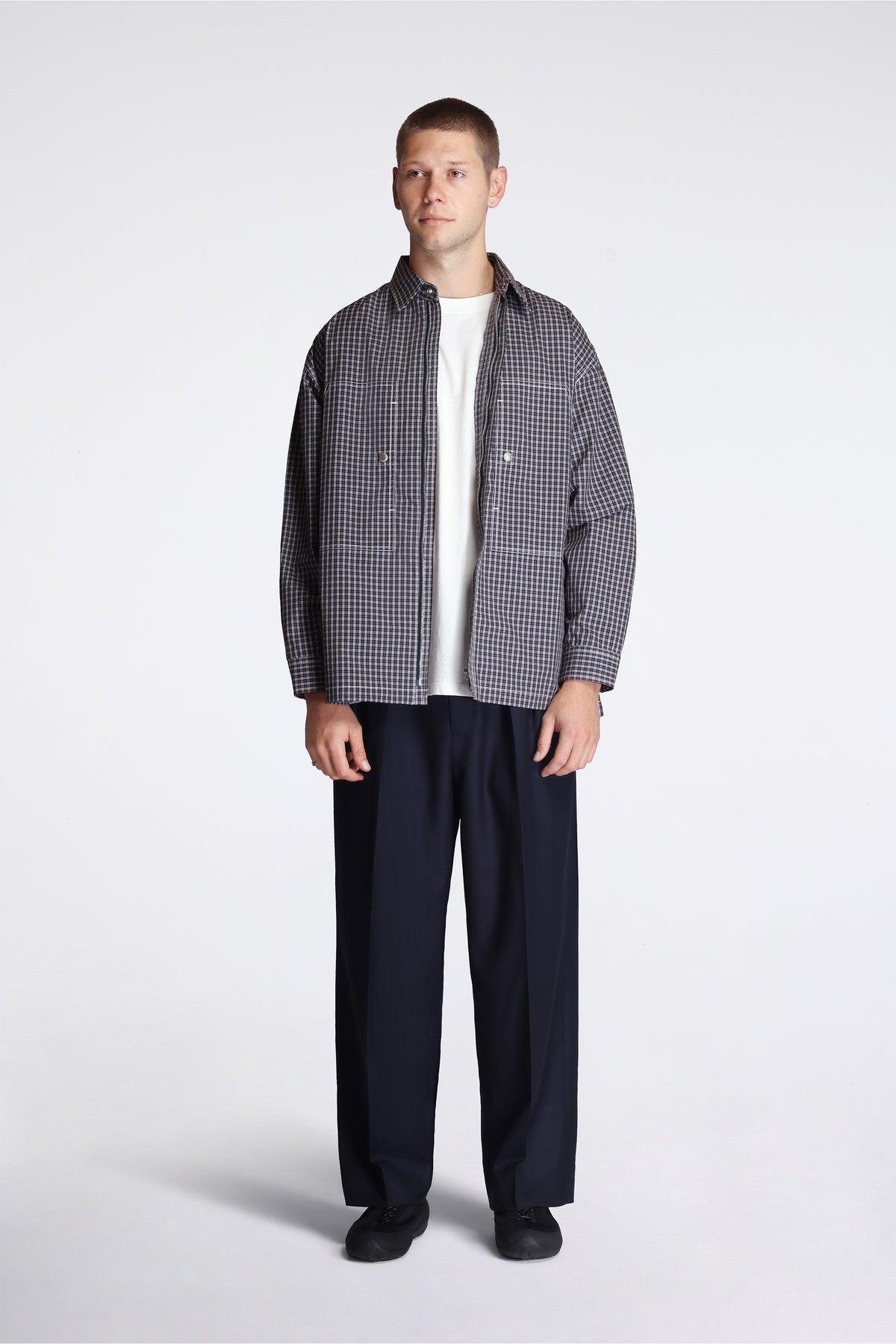 Check Utility Shirt Black/White/Charcoal