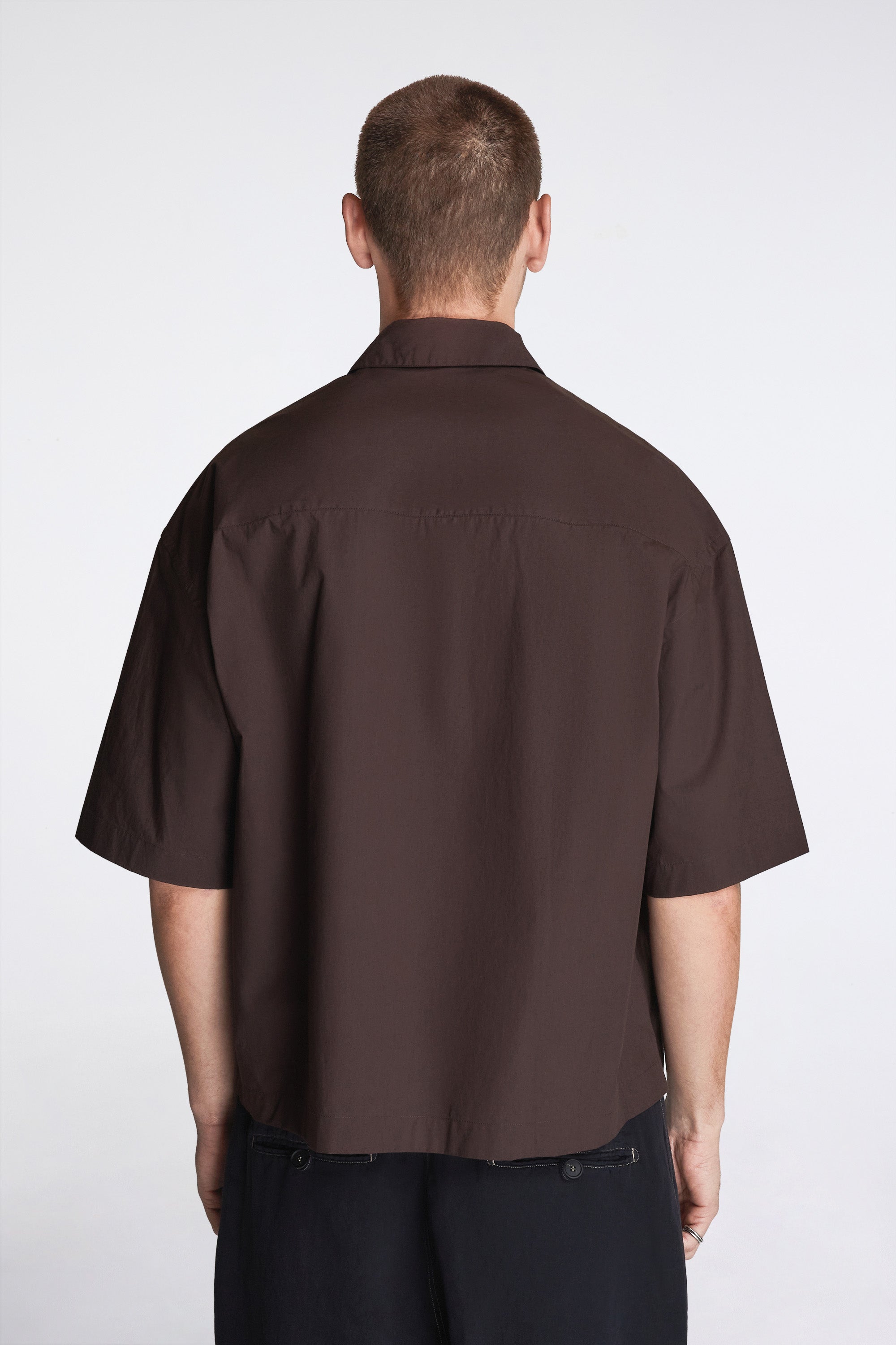 Sanko Paper Poplin Shirt Cocoa