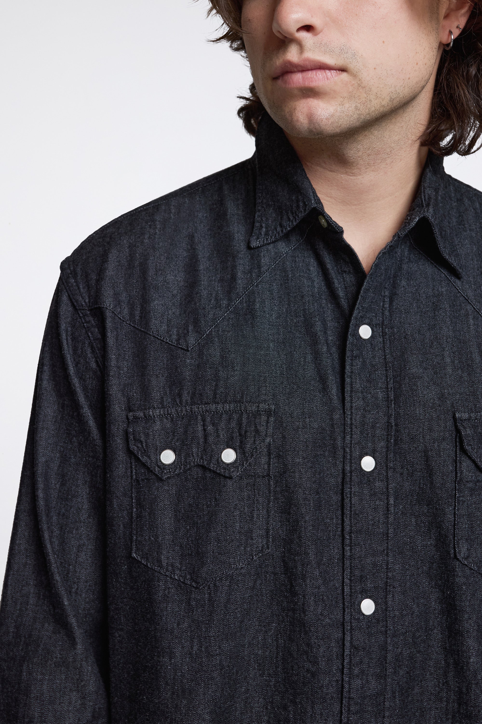 Western Shirt Black Denim
