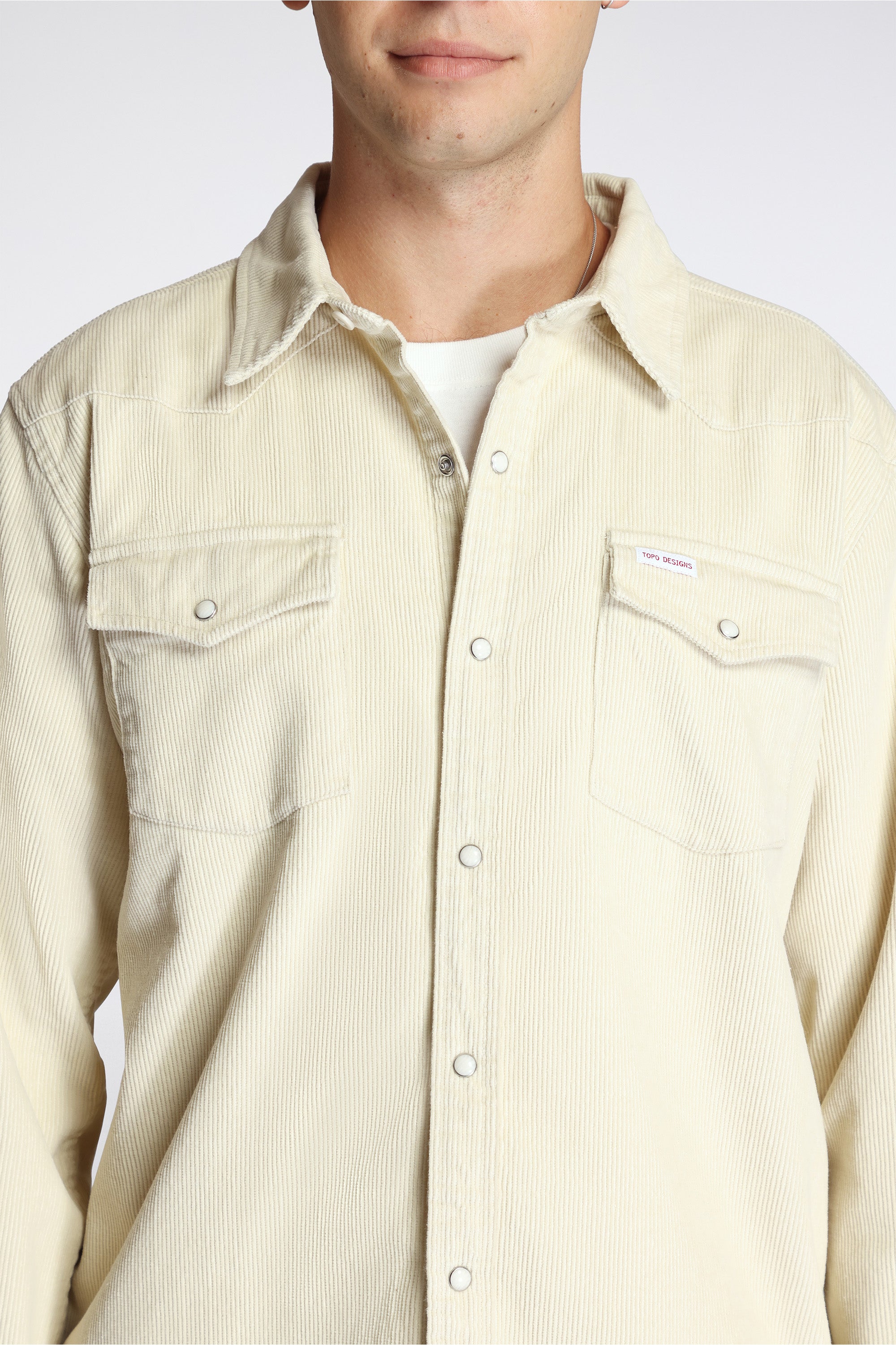 Mountain Shirt Corduroy Mens Bone White
