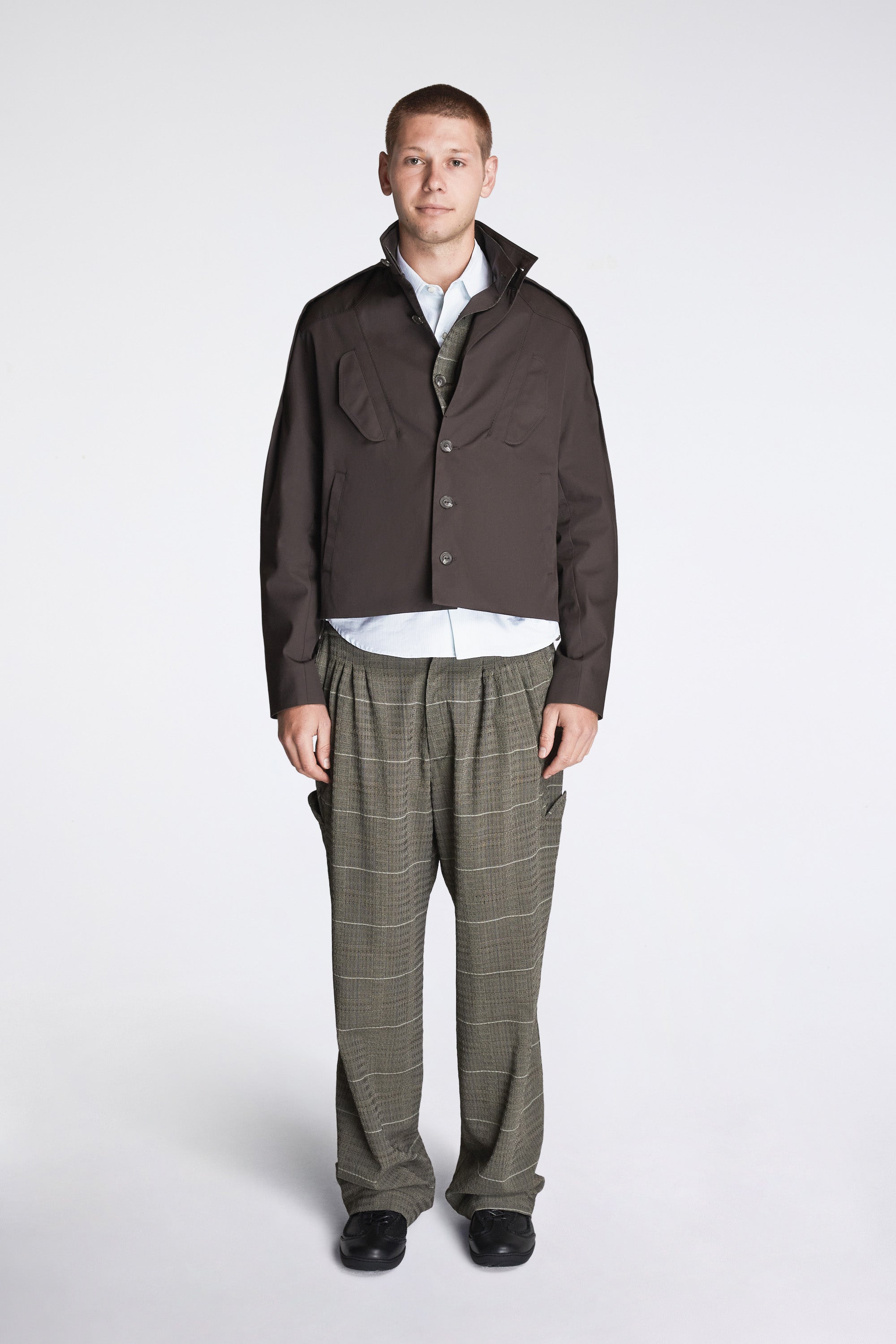 Andras Formal Trouser Taupe Check