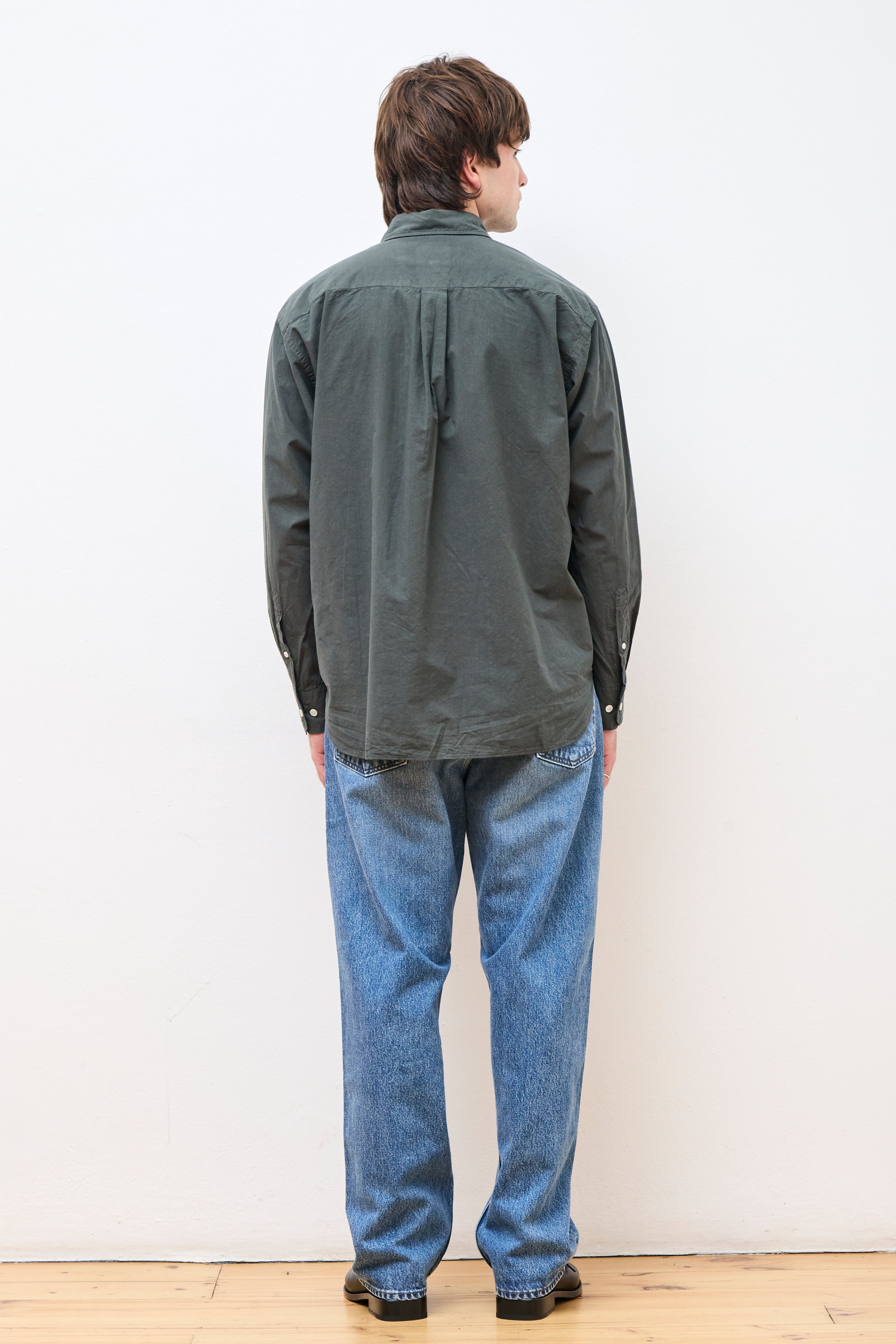 Ole Cotton Tencel Shirt Black Olive
