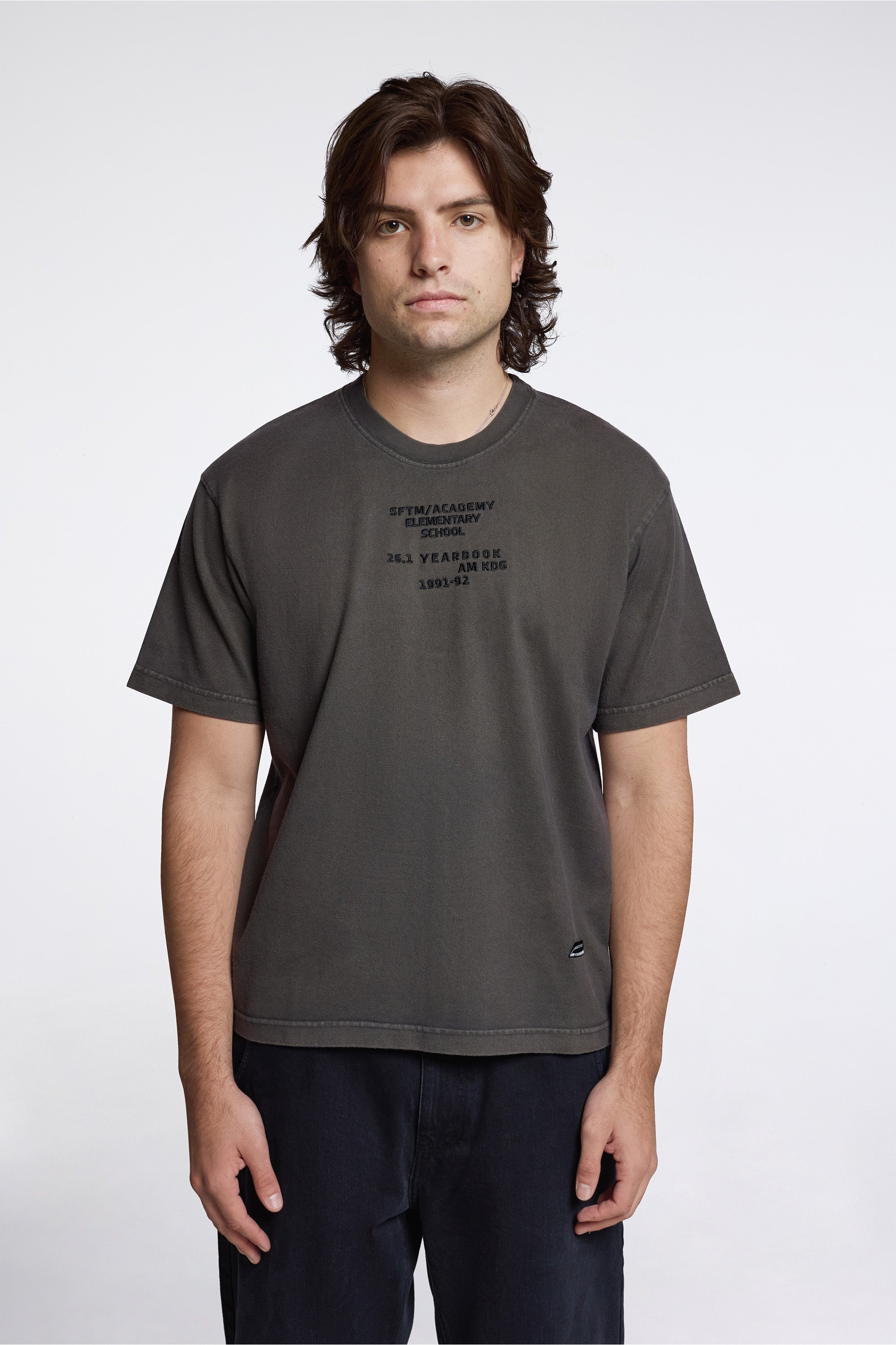 'Sftm / Academy'' Vintage Tee Overdye Brown