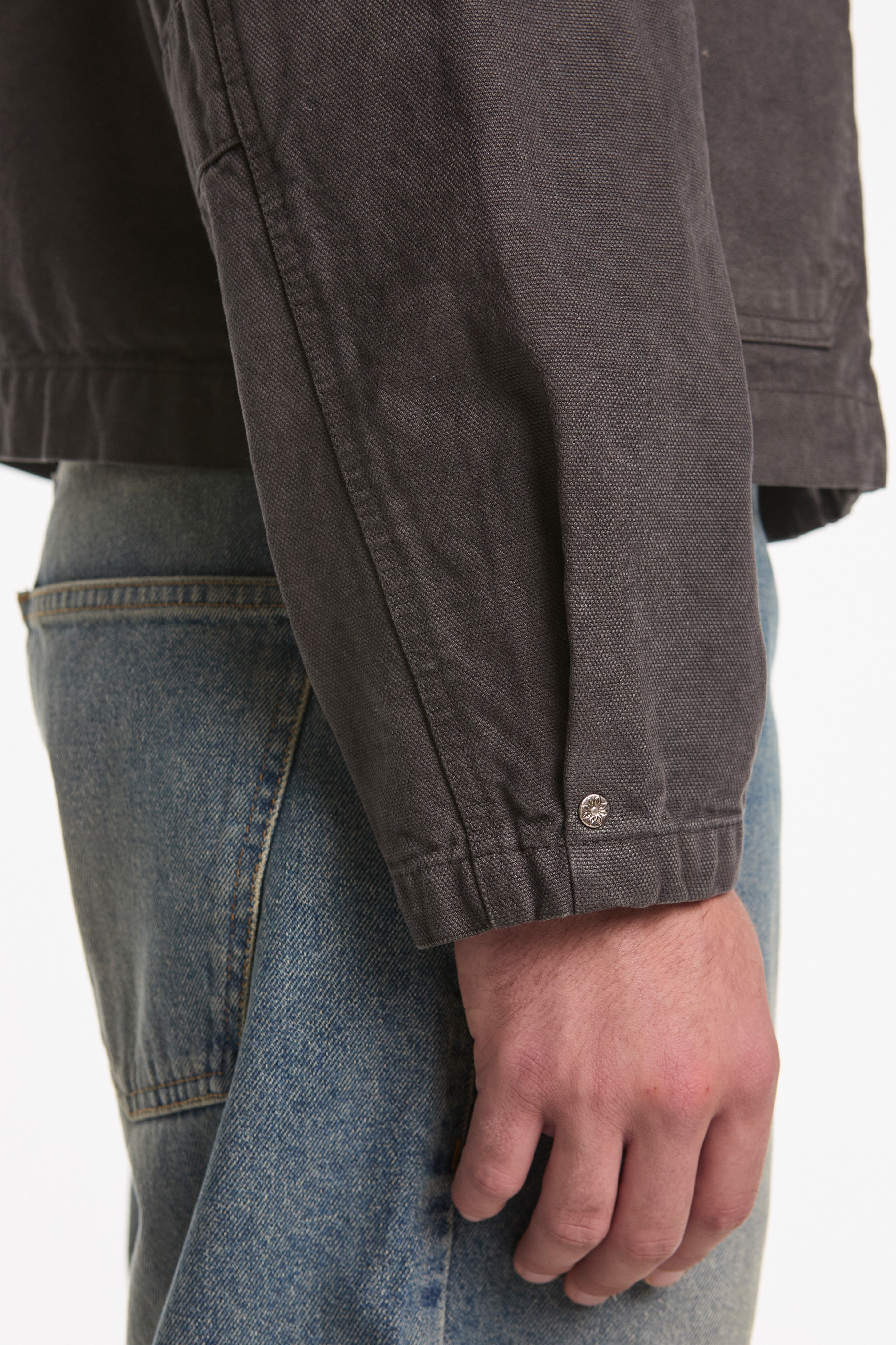 Courier Jacket Washed Grey Canvas