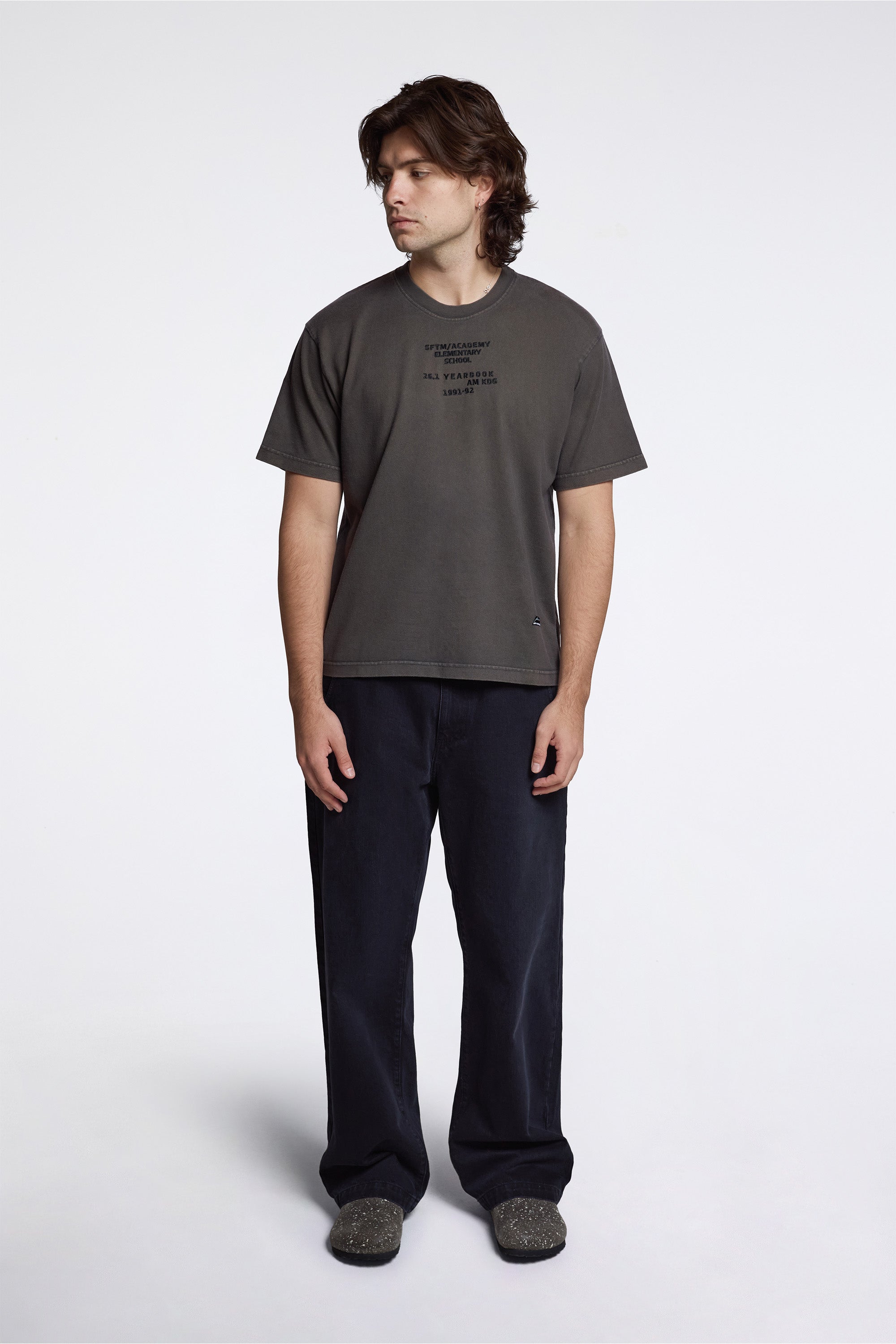'Sftm / Academy'' Vintage Tee Overdye Brown