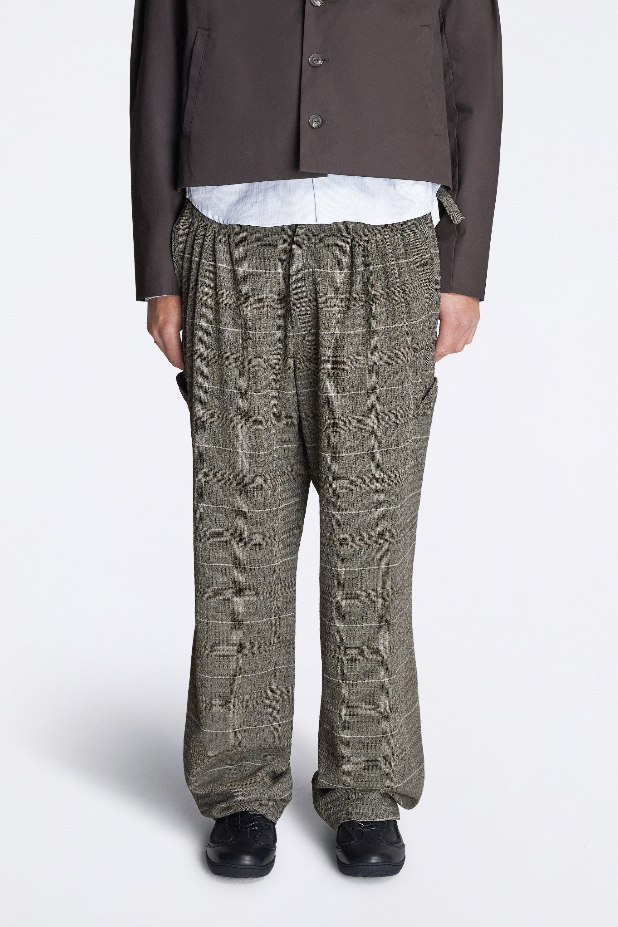 Andras Formal Trouser Taupe Check