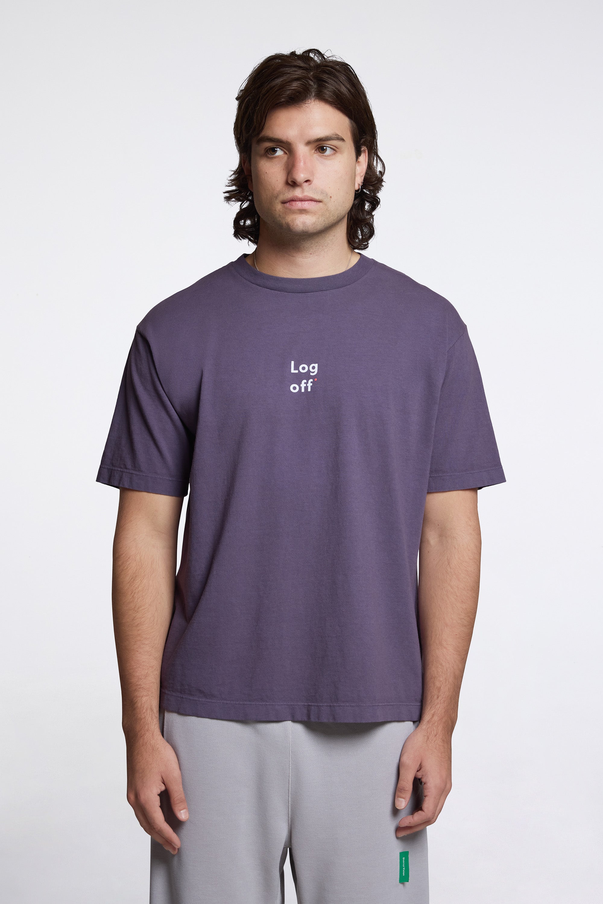 California Cotton Tee Log Off Vintage Plum