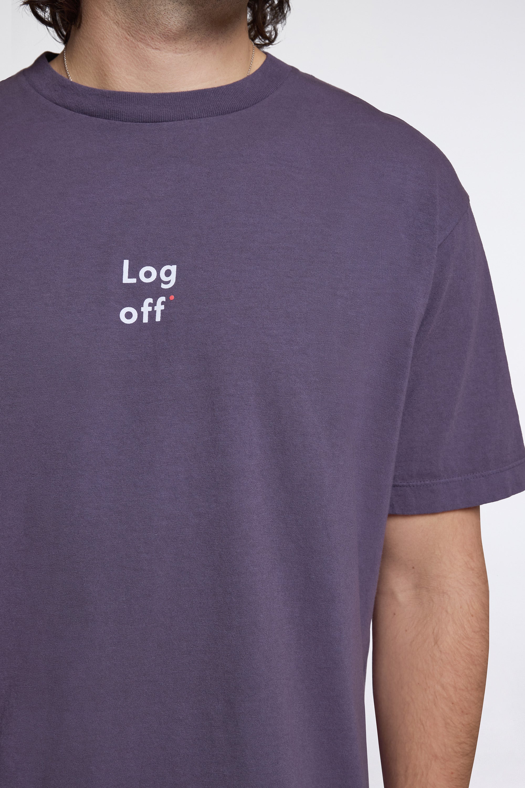 California Cotton Tee Log Off Vintage Plum