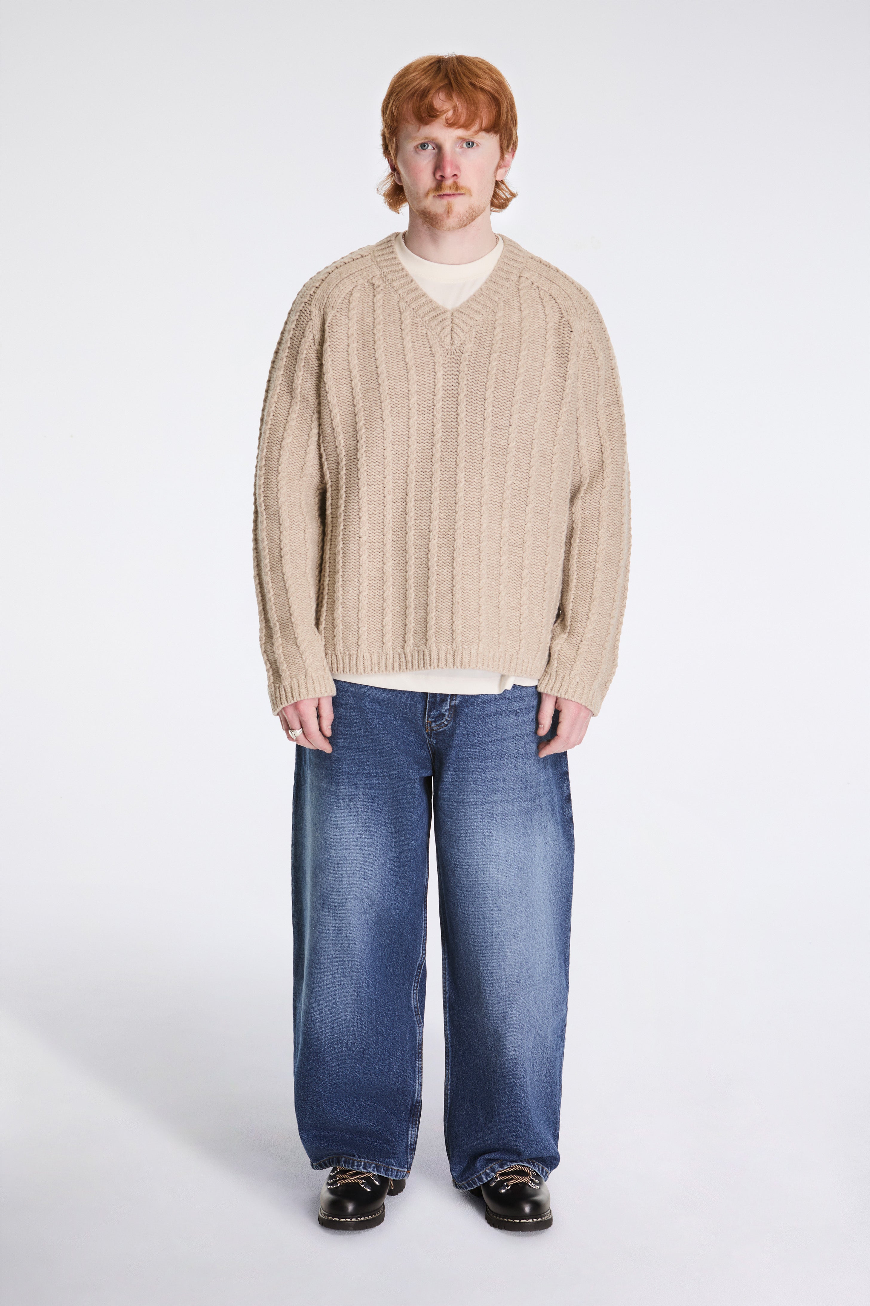 Sussex Knit Italian Virgin Wool Oatmeal