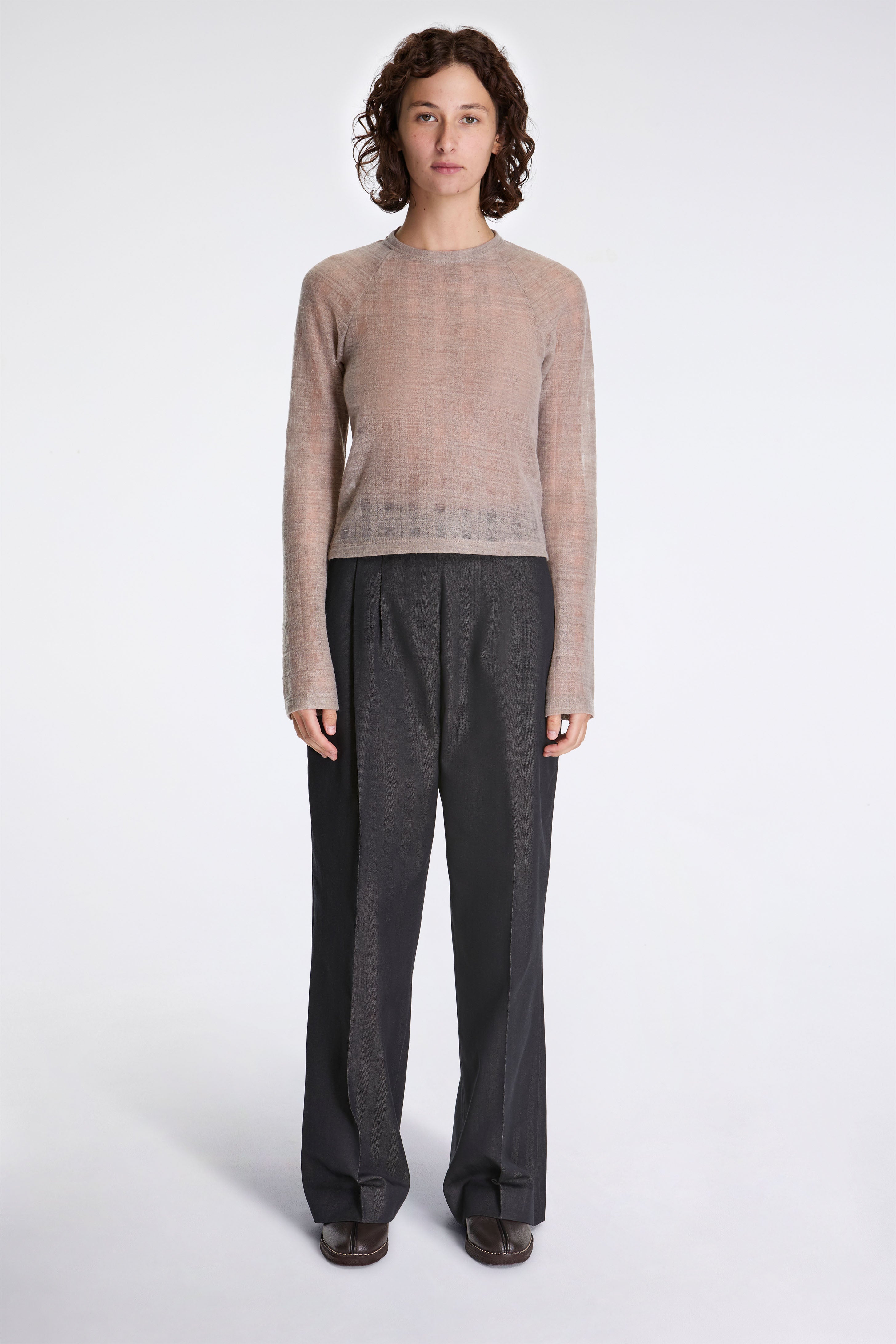 Nieve Curved Leg Pant Black