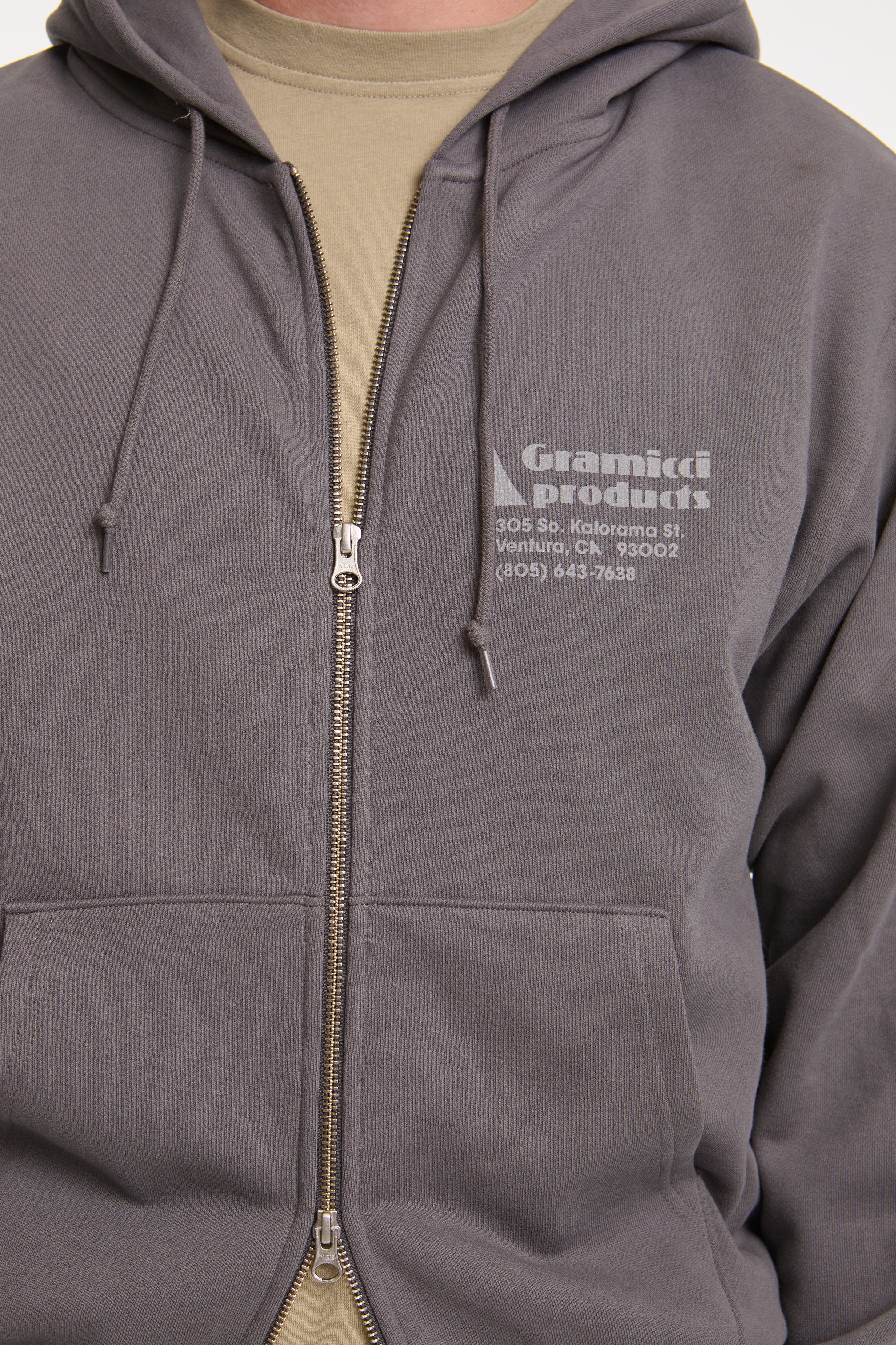 G-Sail Zip Hooded Sweatshirt Charcoal