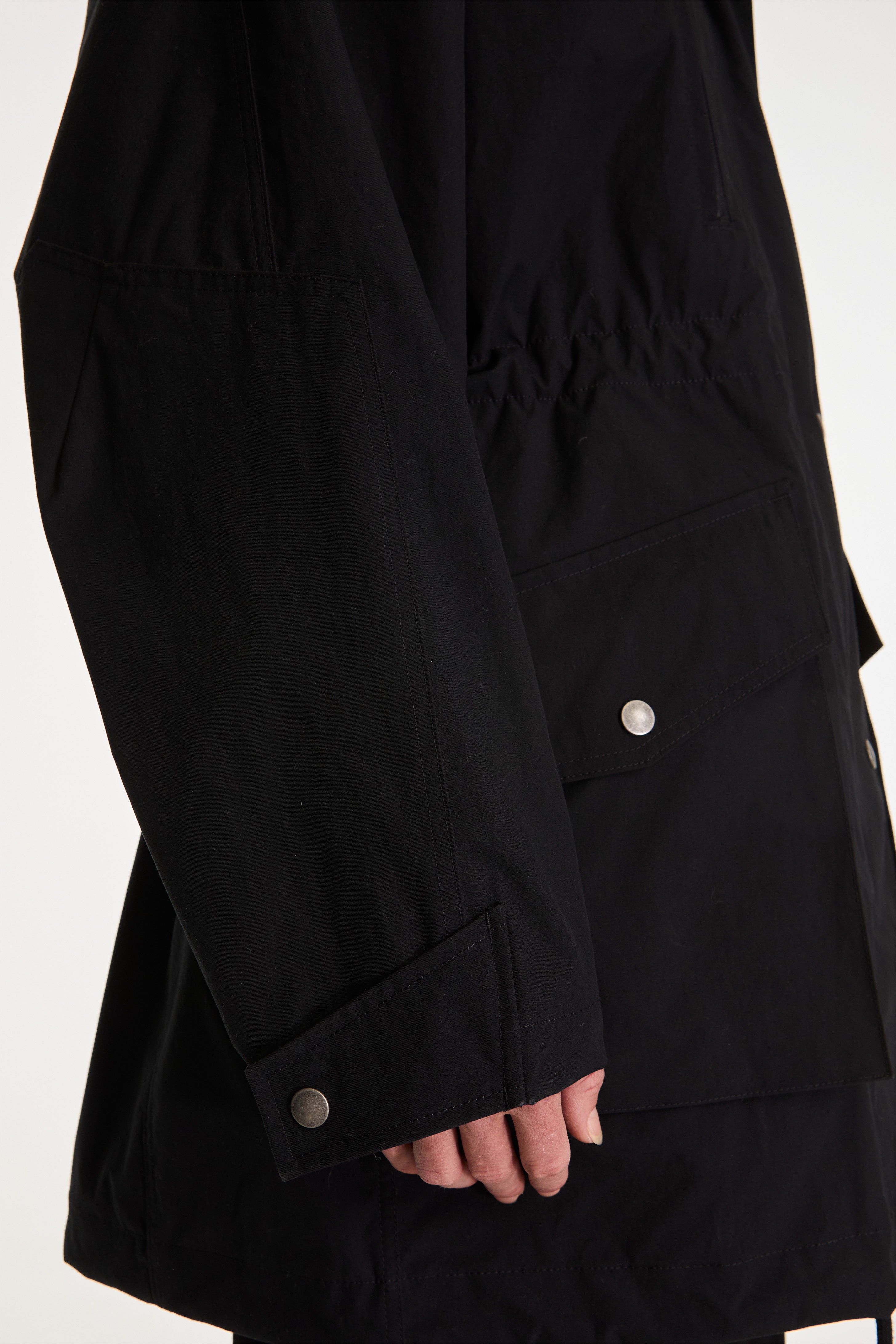 MHL Stand Collar Parka Black