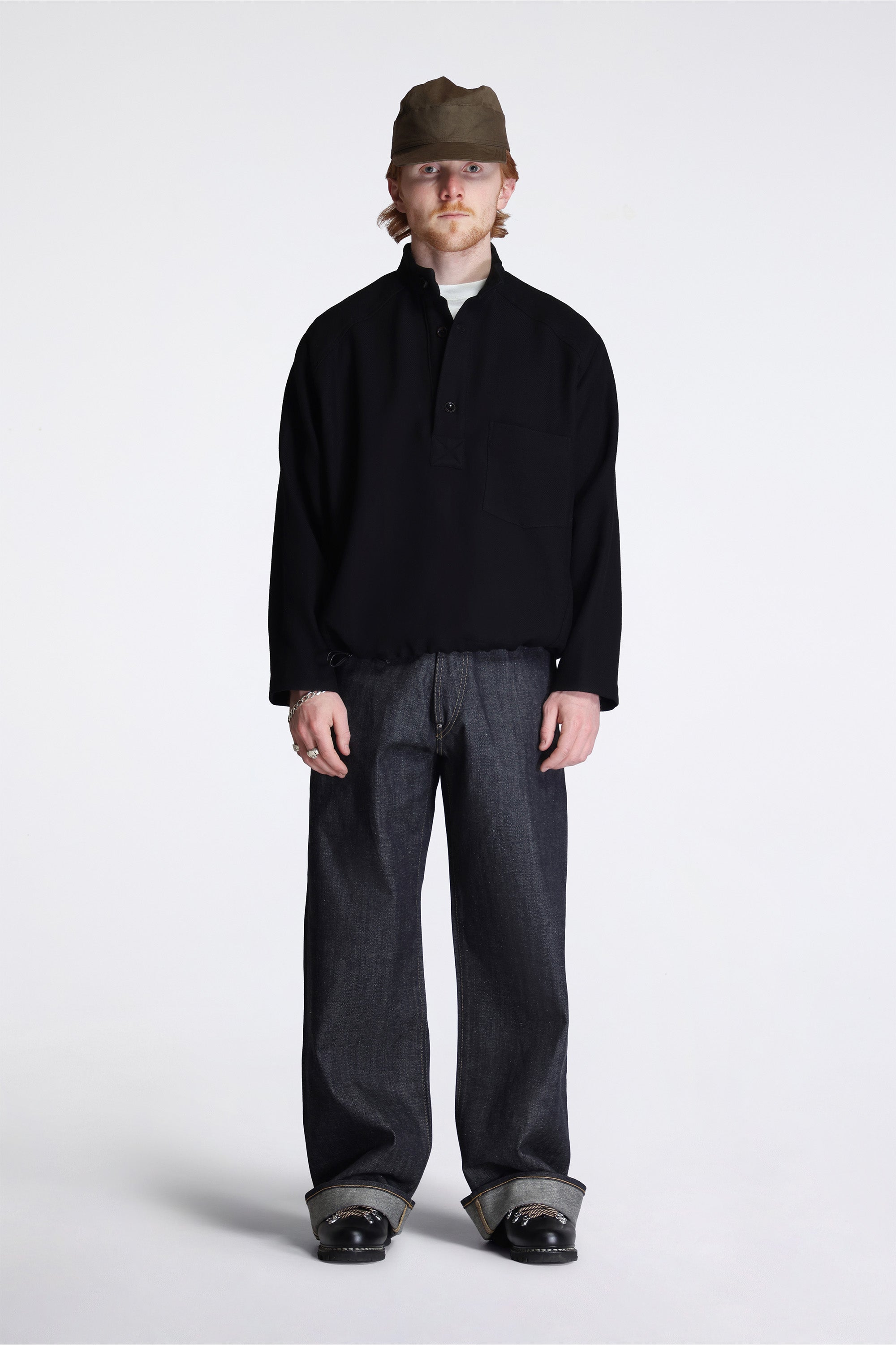 Work Smock Wool Serge Black