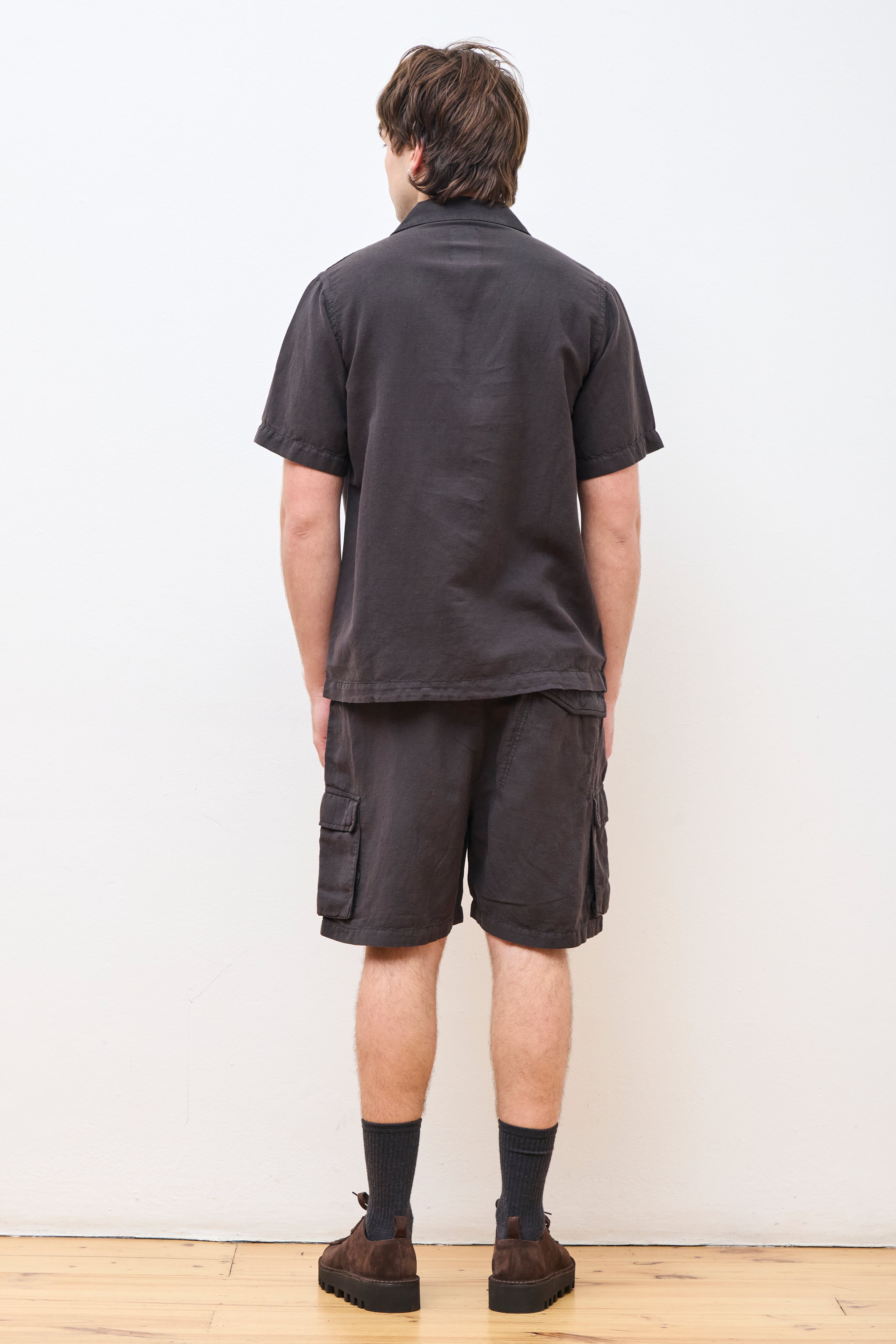 Hemp Cargo Asym Track Shorts Black