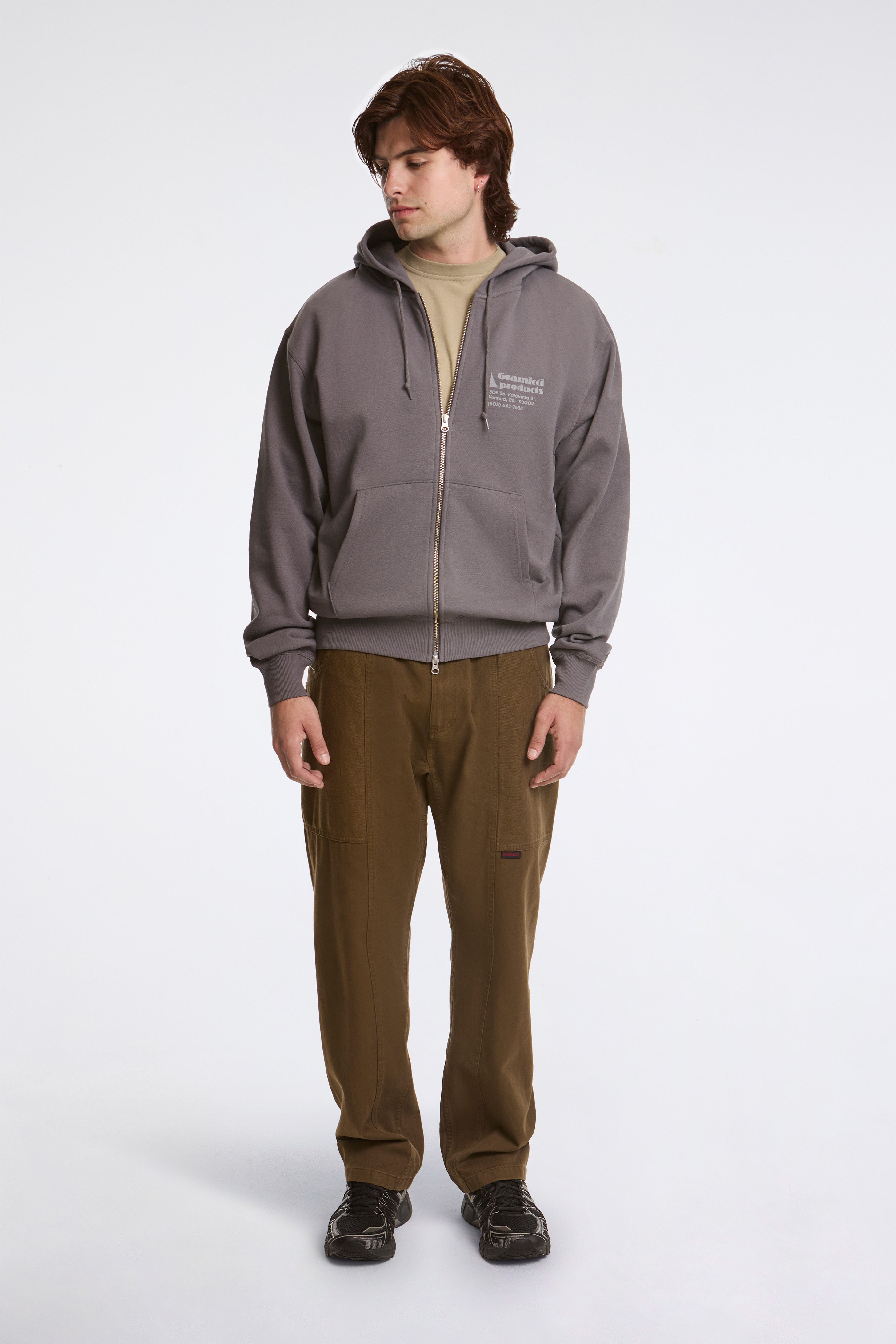 G-Sail Zip Hooded Sweatshirt Charcoal