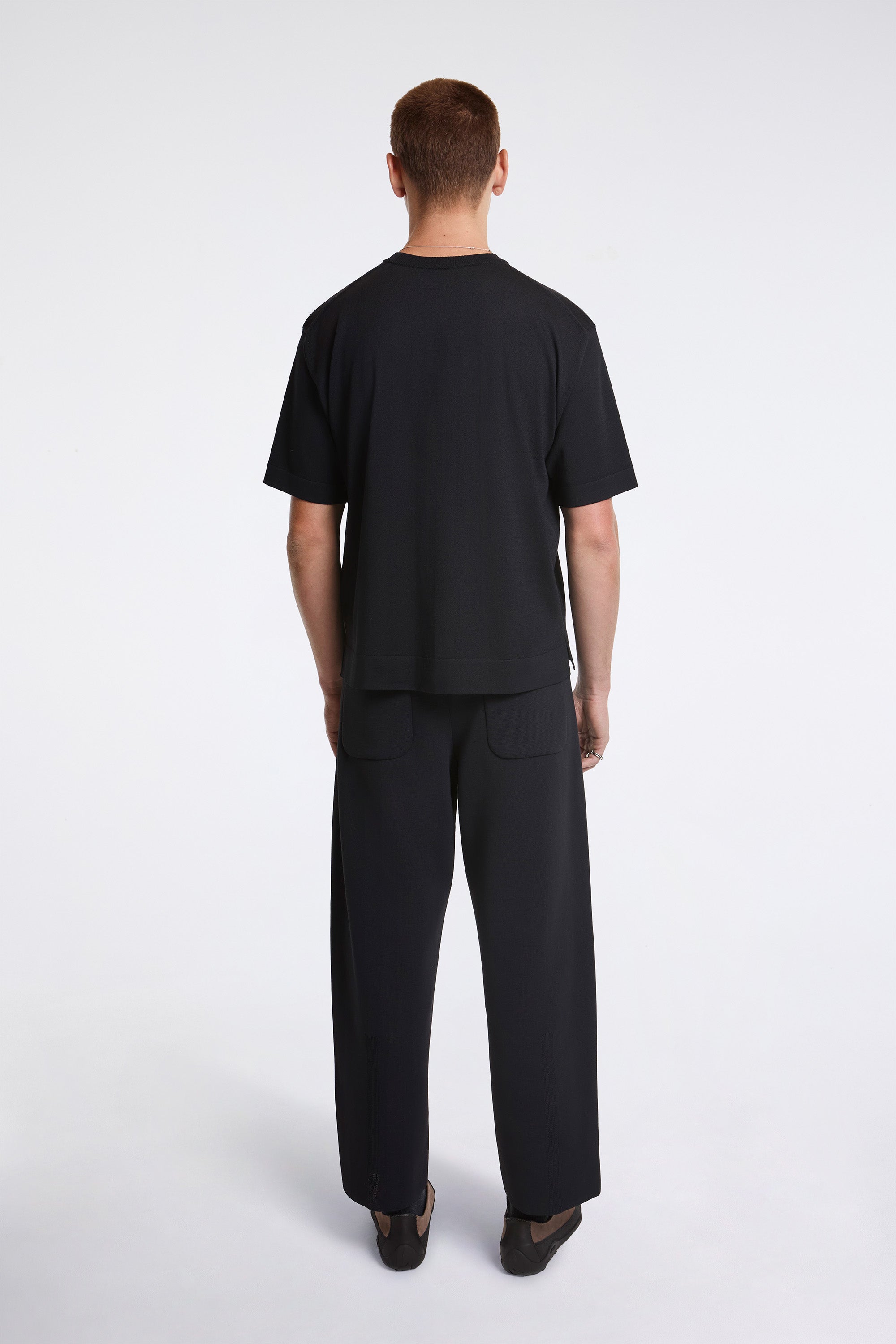 Milan Curved Pants Black
