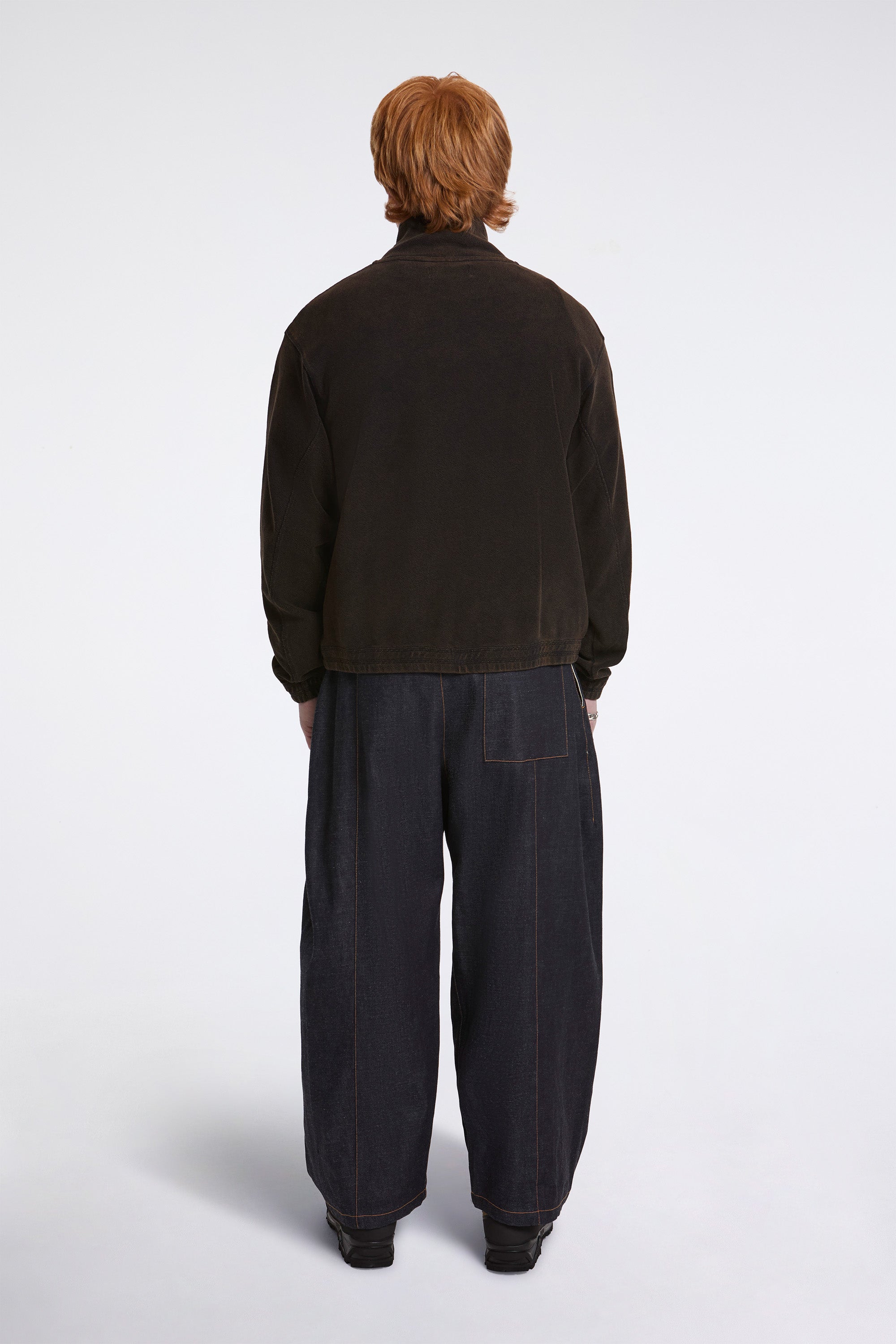 Box Pleat Trouser Raw Denim