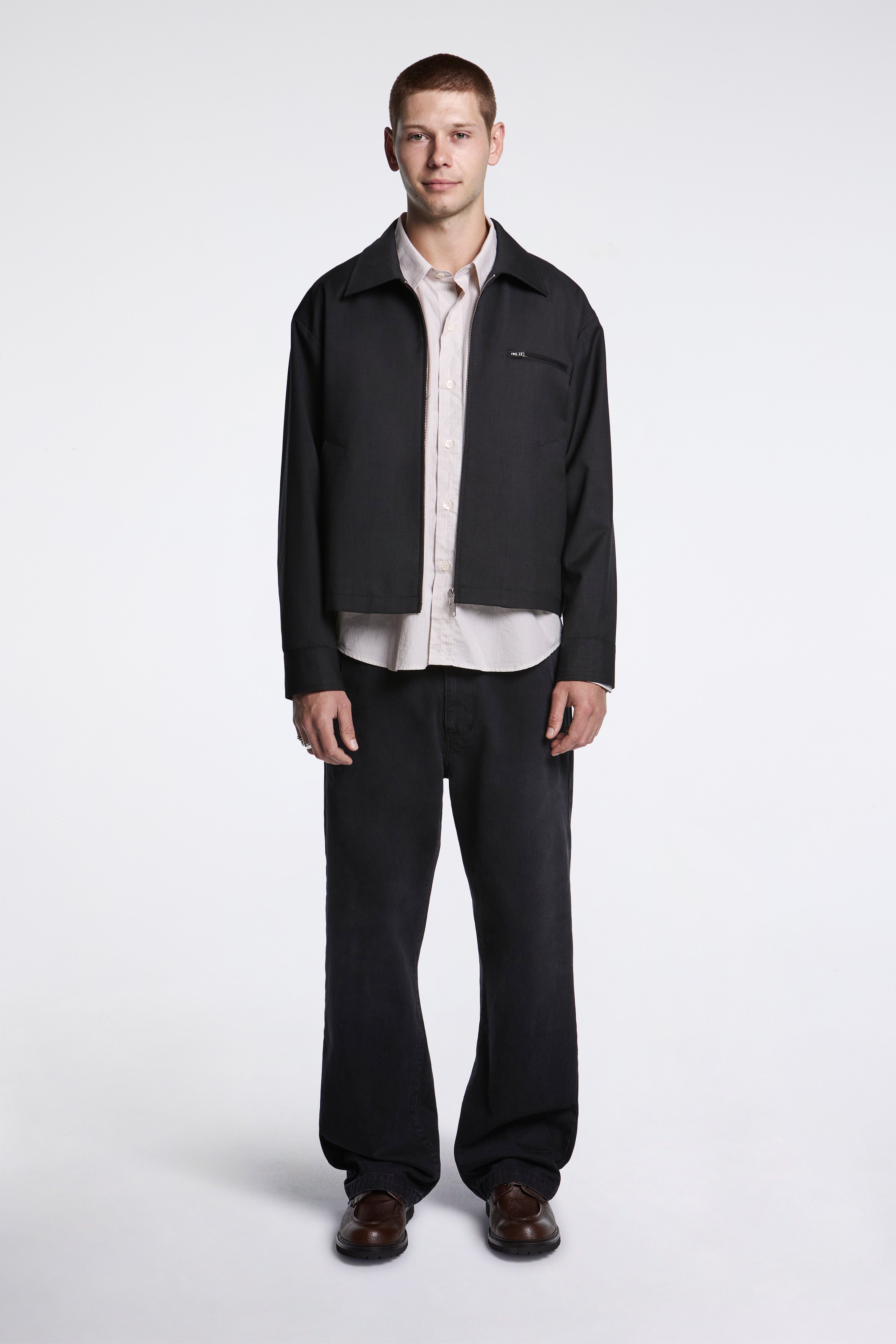 Straight Cut Jeans Faded Black