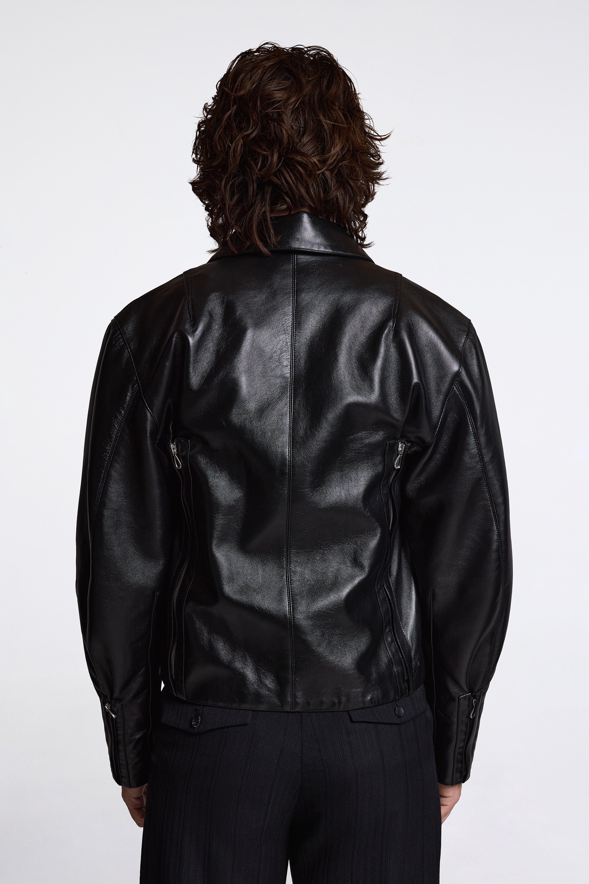 Lur Leather Jacket Smokey Black