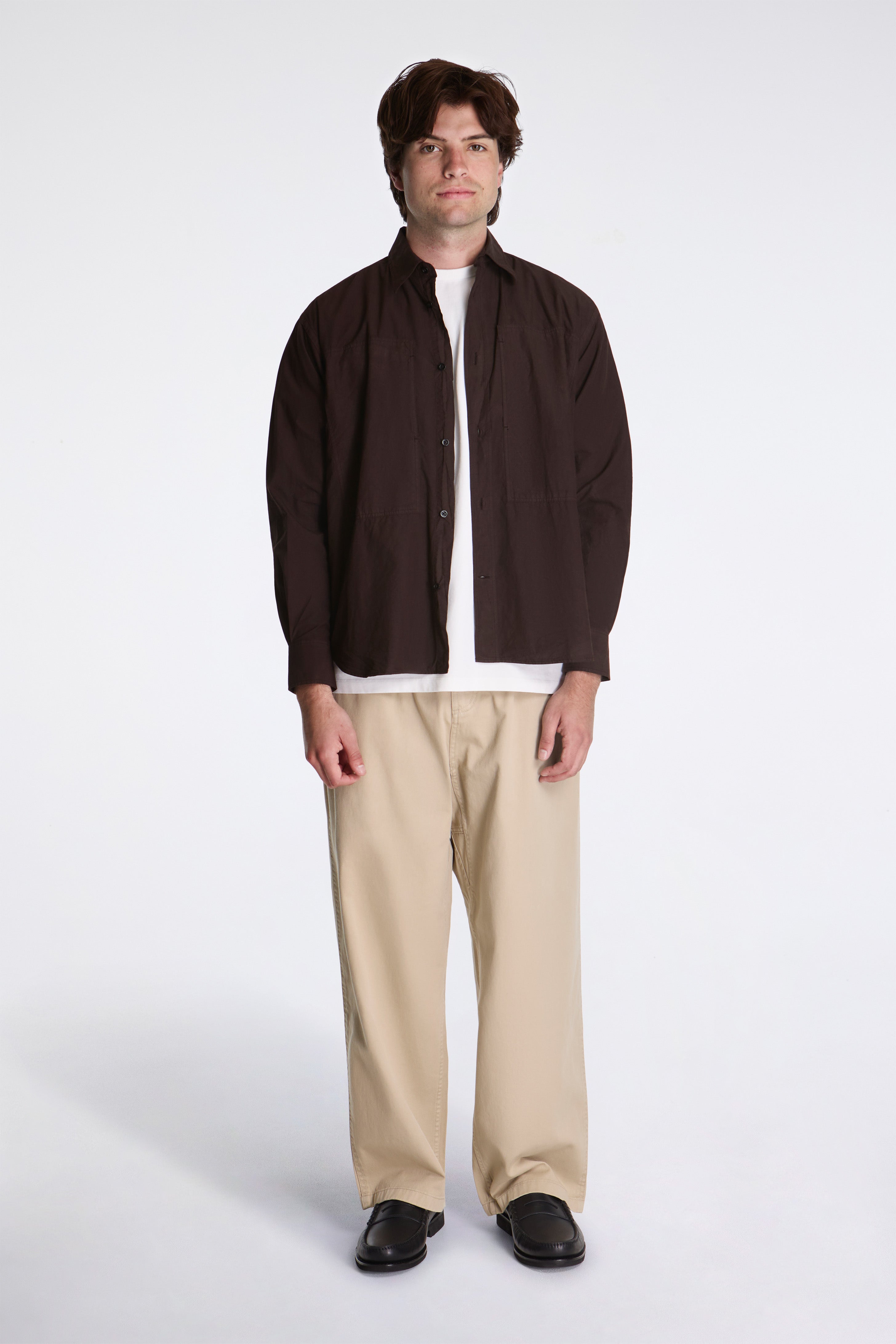 Ole Fatigue Cotton Tencel Shirt Espresso