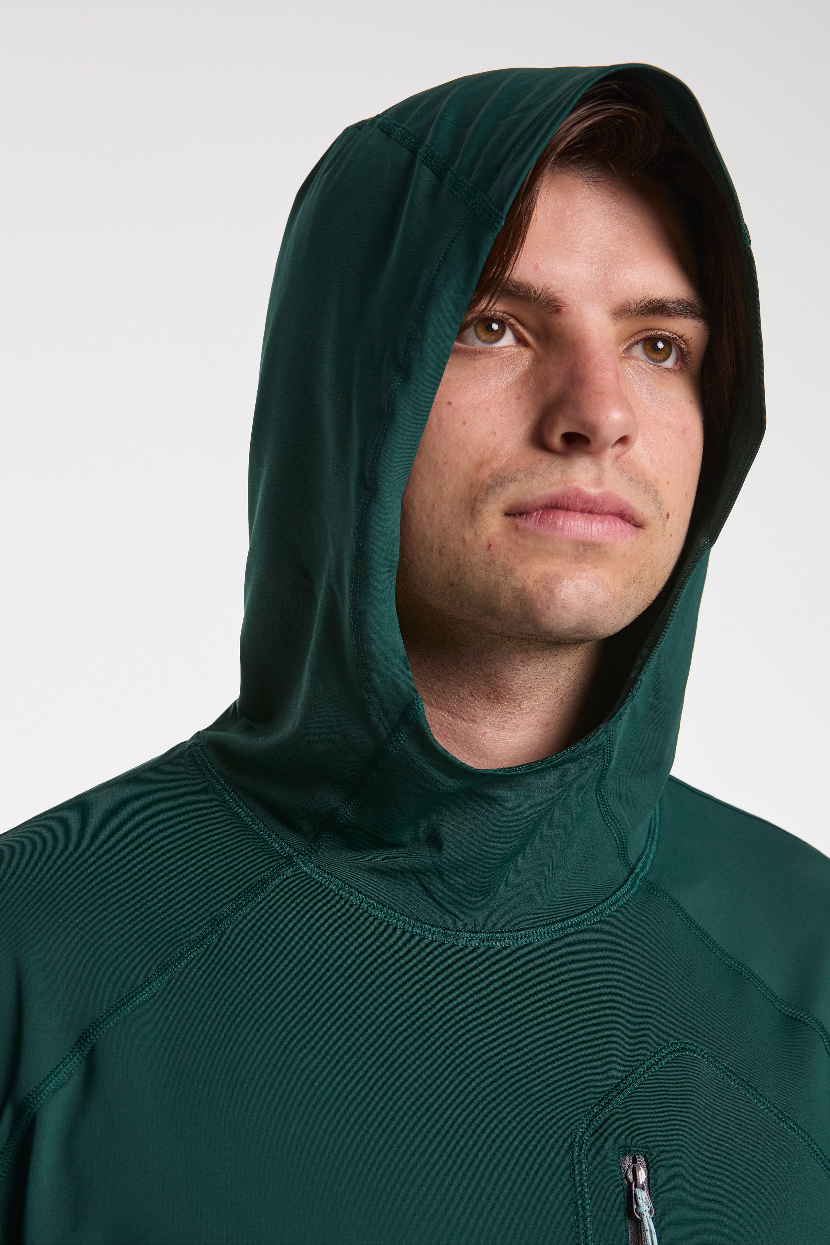 Sun Hoodie Mens Dark Pine